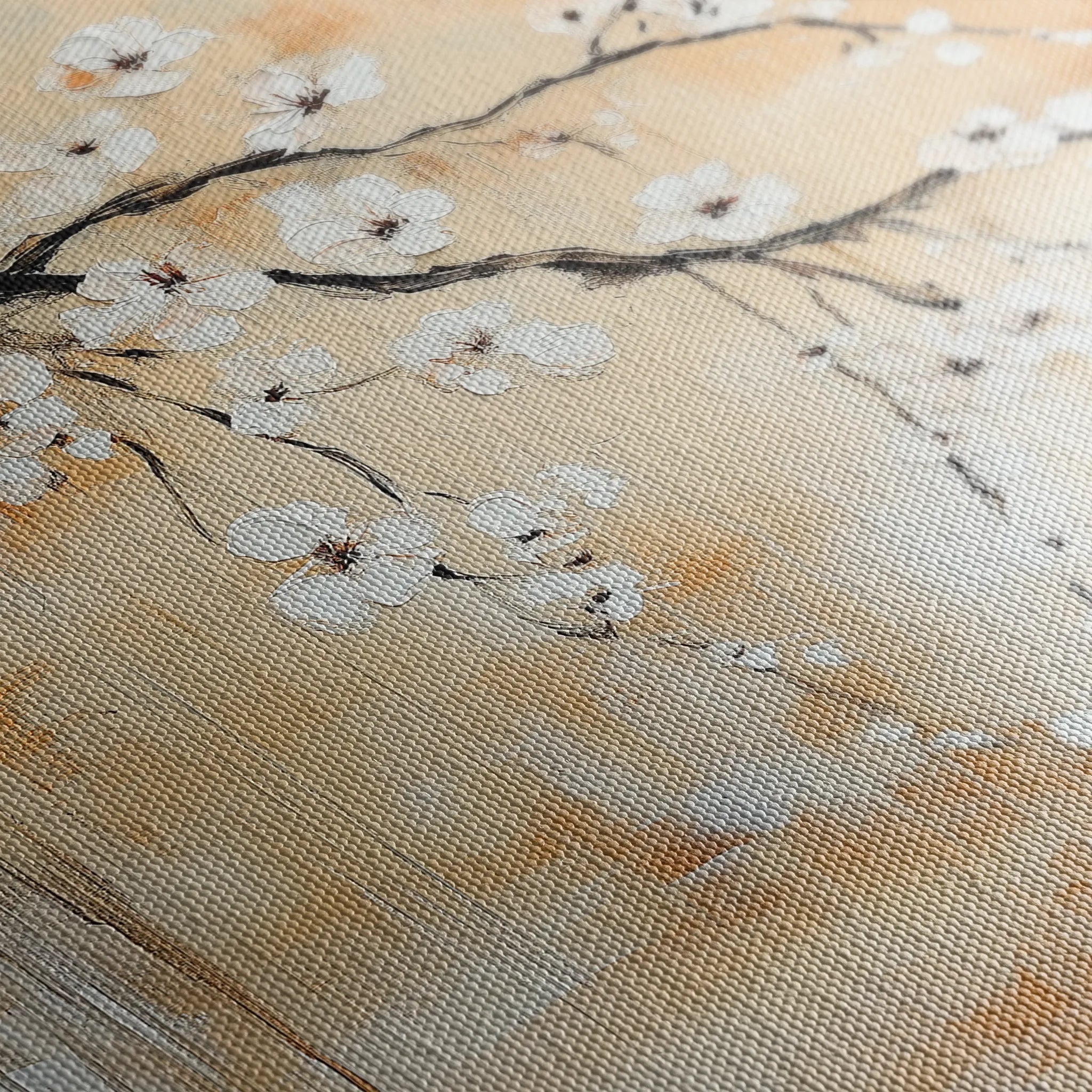 Floral 896 Canvas Art 60 x 40 cm / Black