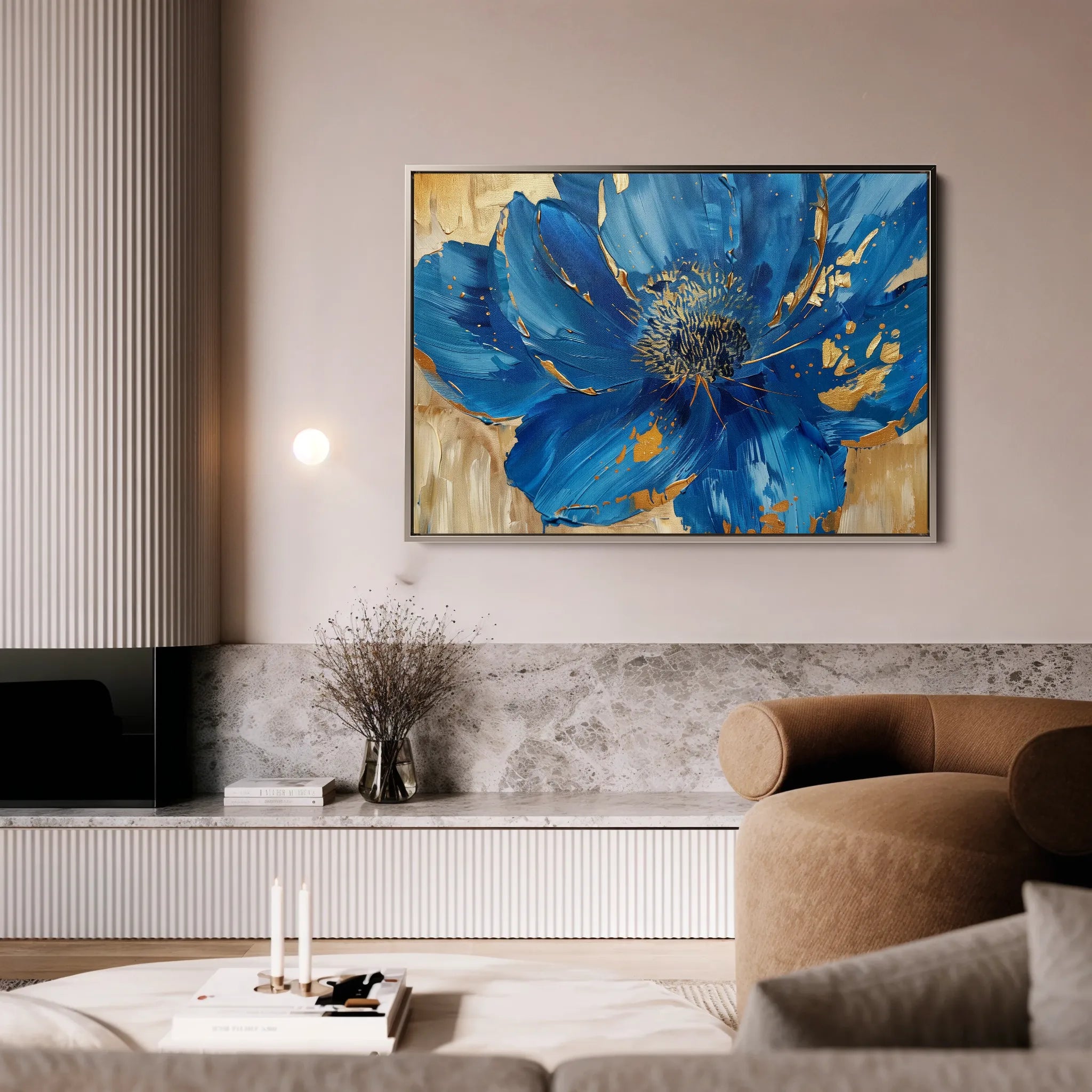 Floral 897 Canvas Art 60 x 40 cm / Black