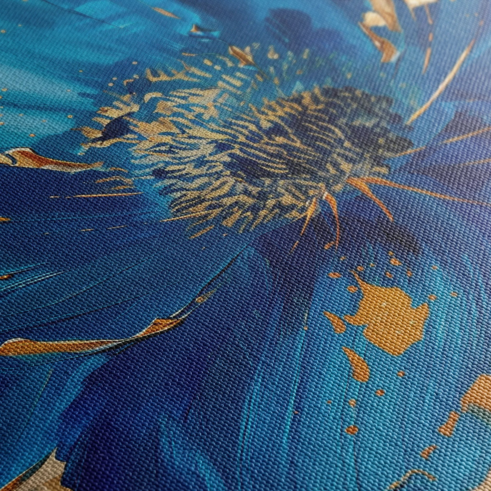 Floral 897 Canvas Art 60 x 40 cm / Black