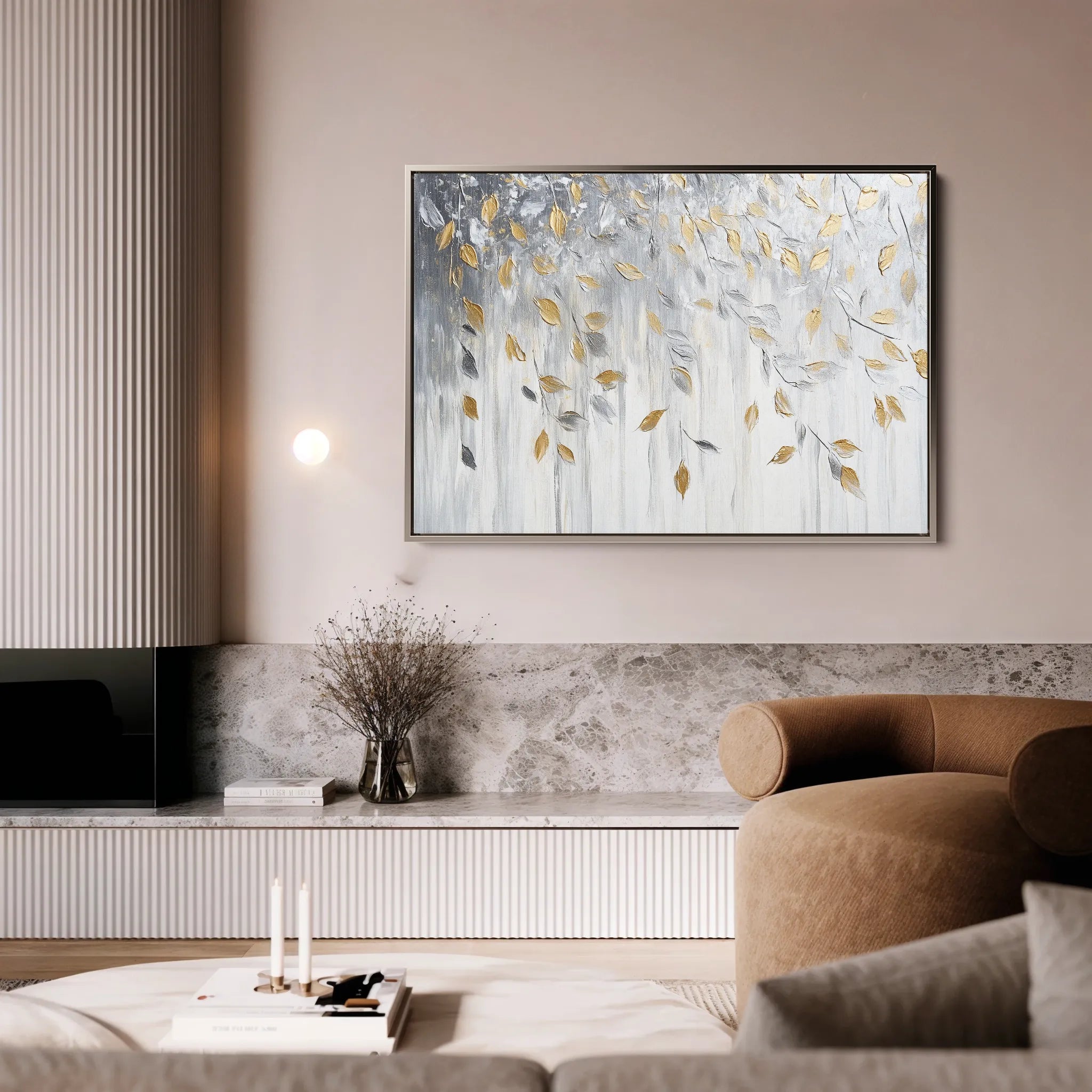 Floral 898 Canvas Art 60 x 40 cm / Black
