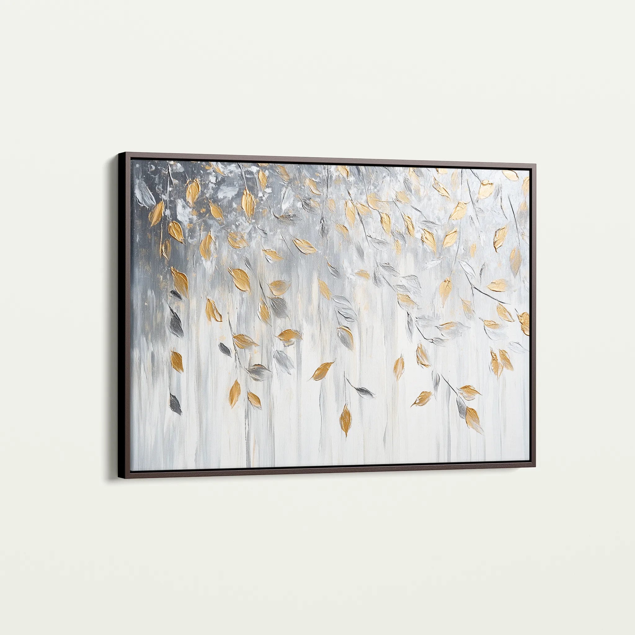 Floral 898 Canvas Art 60 x 40 cm / Black