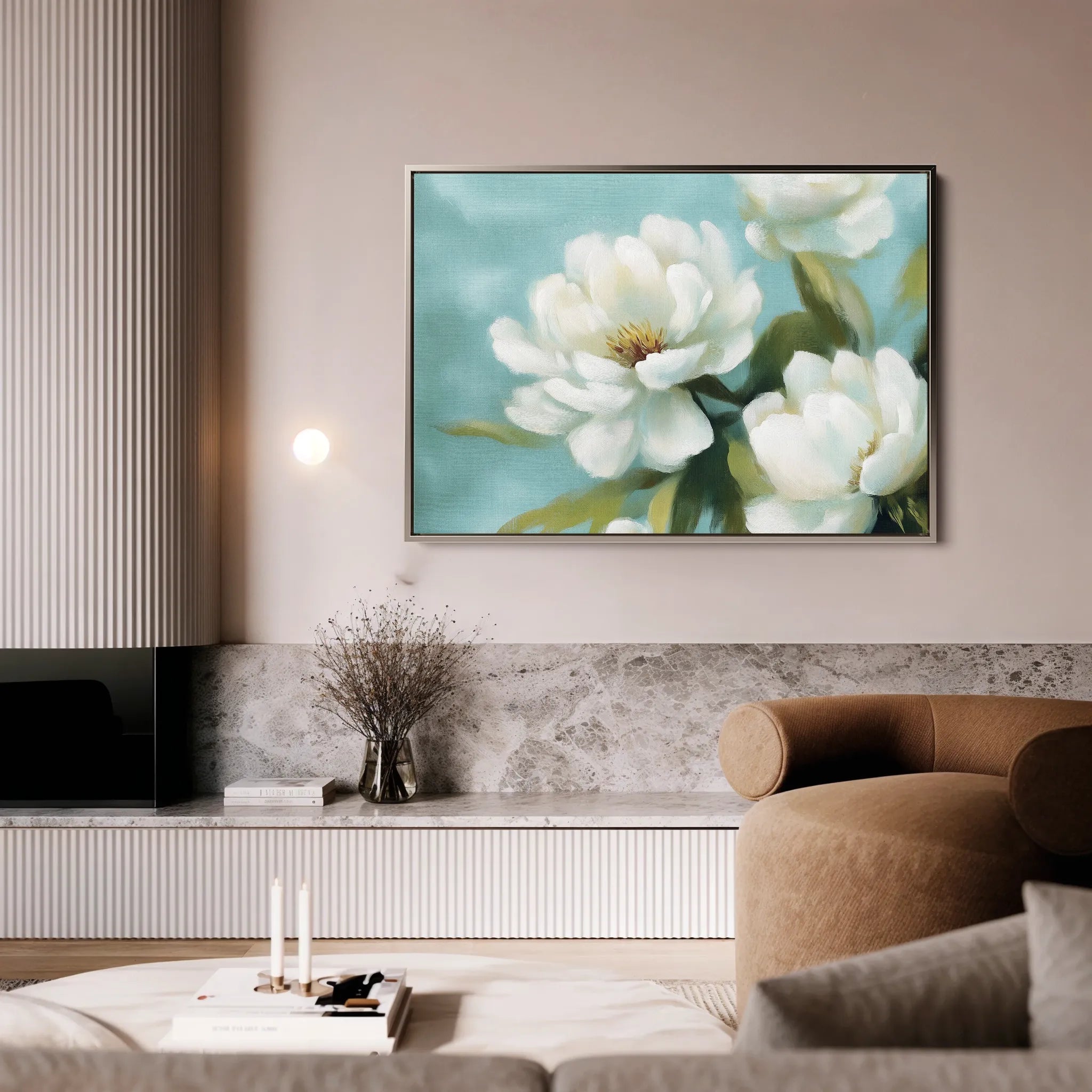 Floral 900 Canvas Art 60 x 40 cm / Black