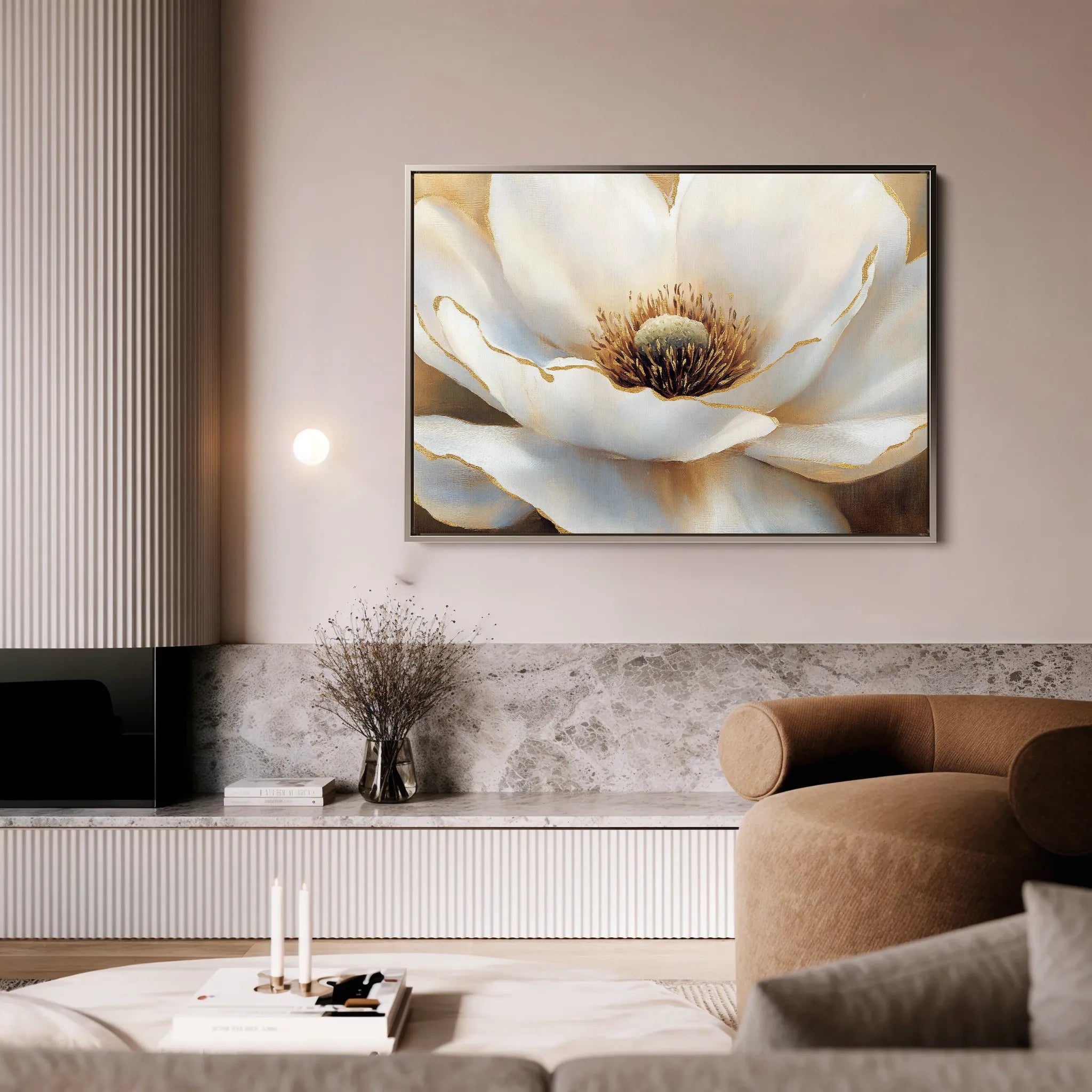 Floral 901 Canvas Art 60 x 40 cm / Black