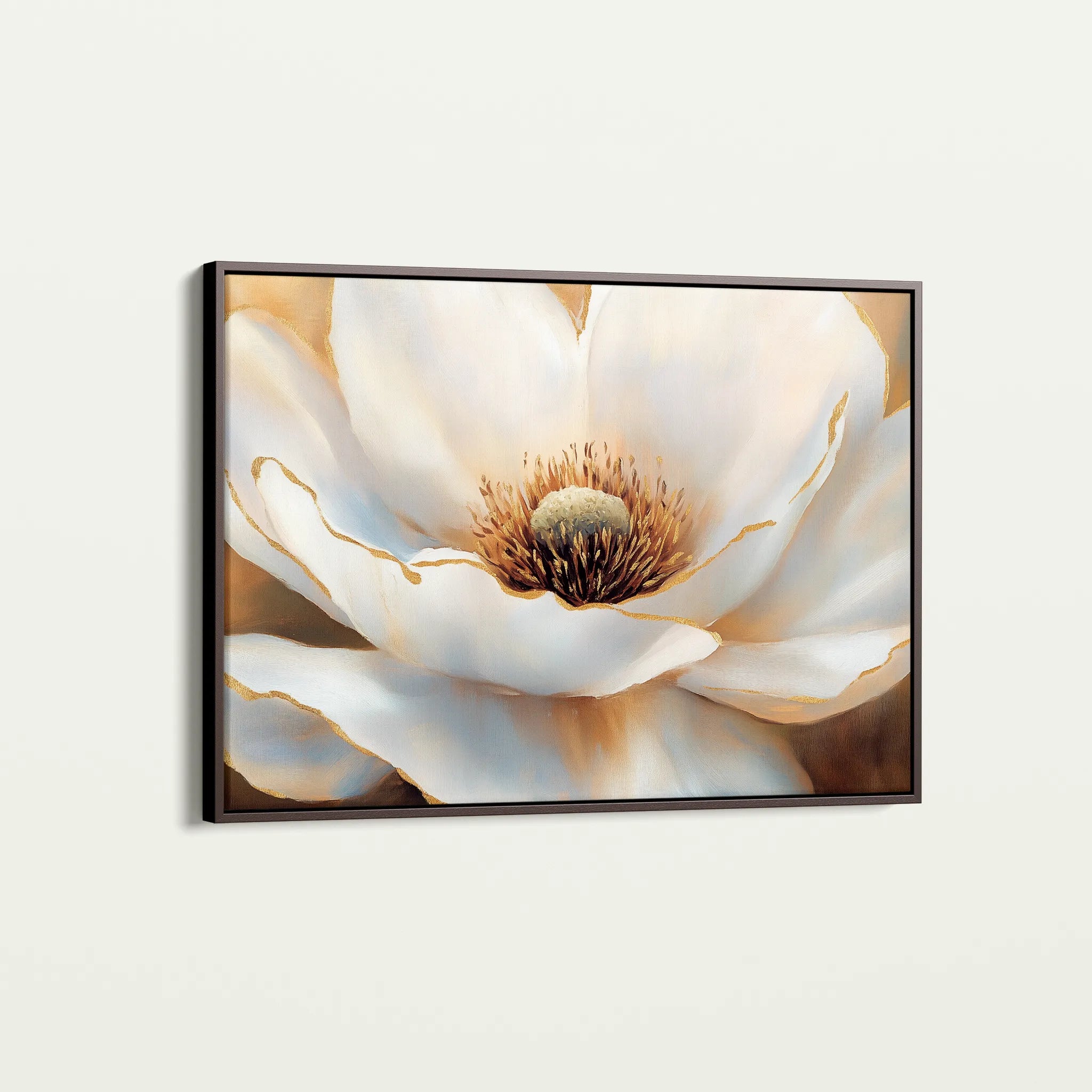 Floral 901 Canvas Art 60 x 40 cm / Black