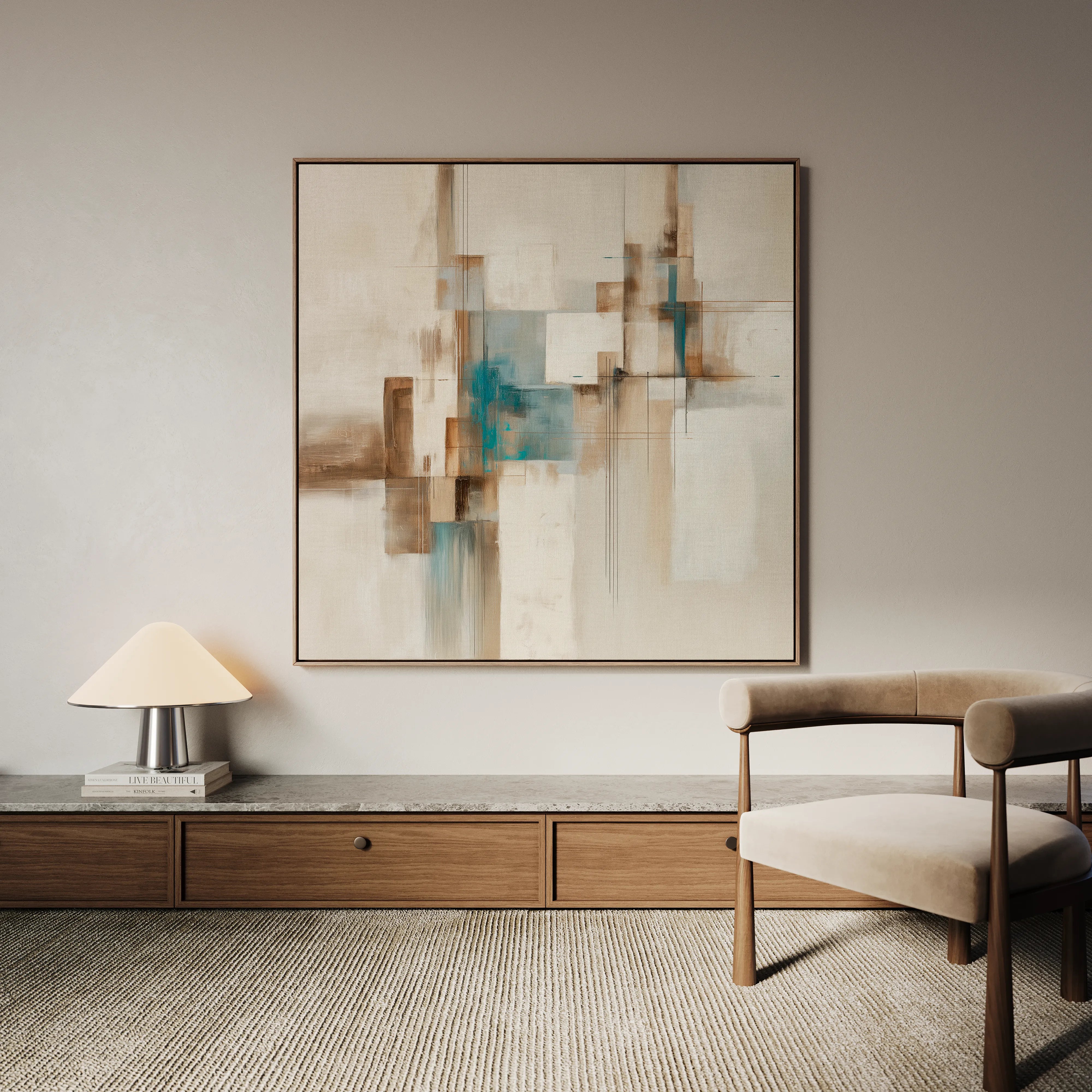 Abstract 903 Canvas Art 60 x 60 cm / Black