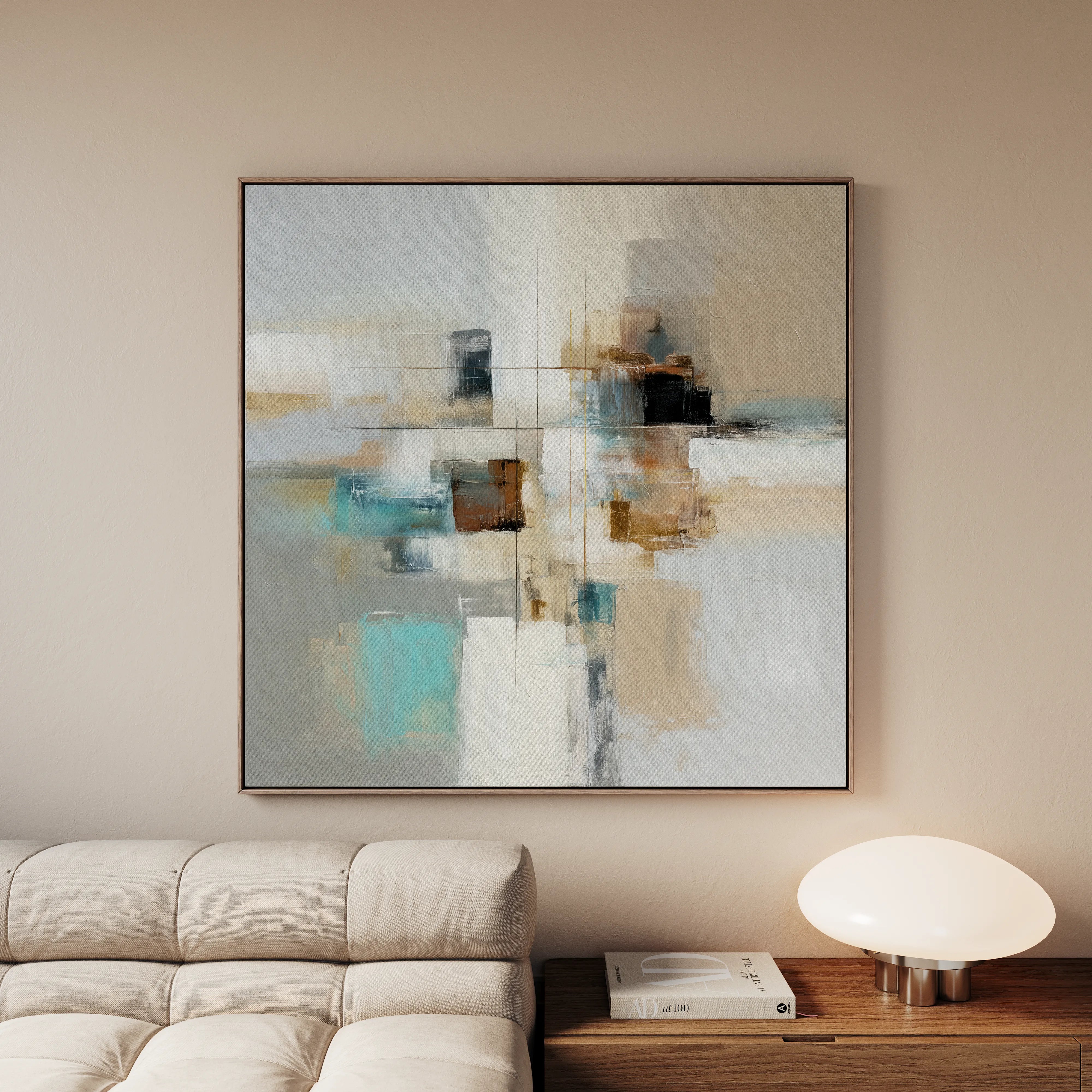Abstract 904 Canvas Art 60 x 60 cm / Black