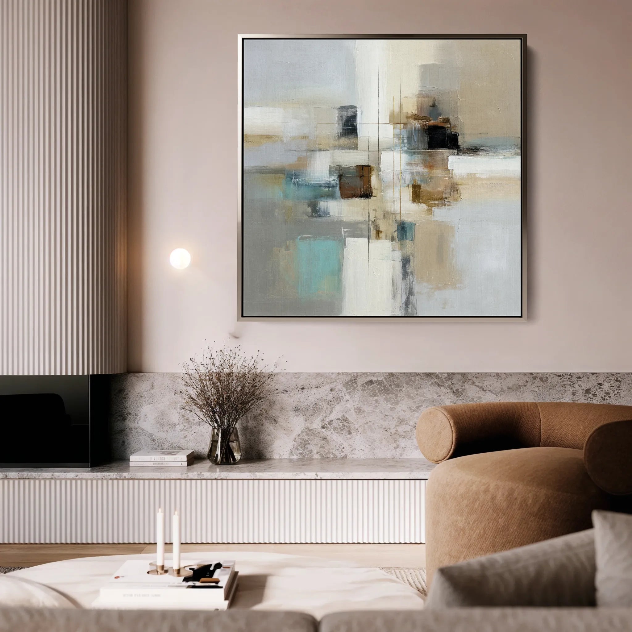 Abstract 904 Canvas Art 60 x 60 cm / Black