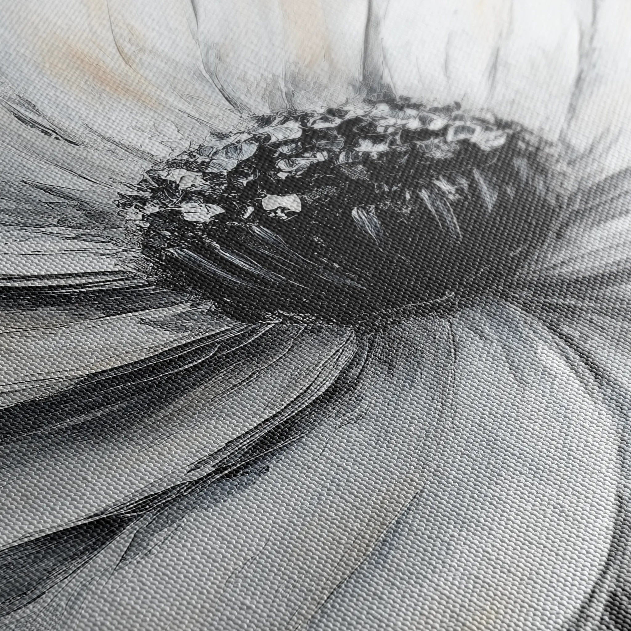 Floral 904 Canvas Art 60 x 40 cm / Black