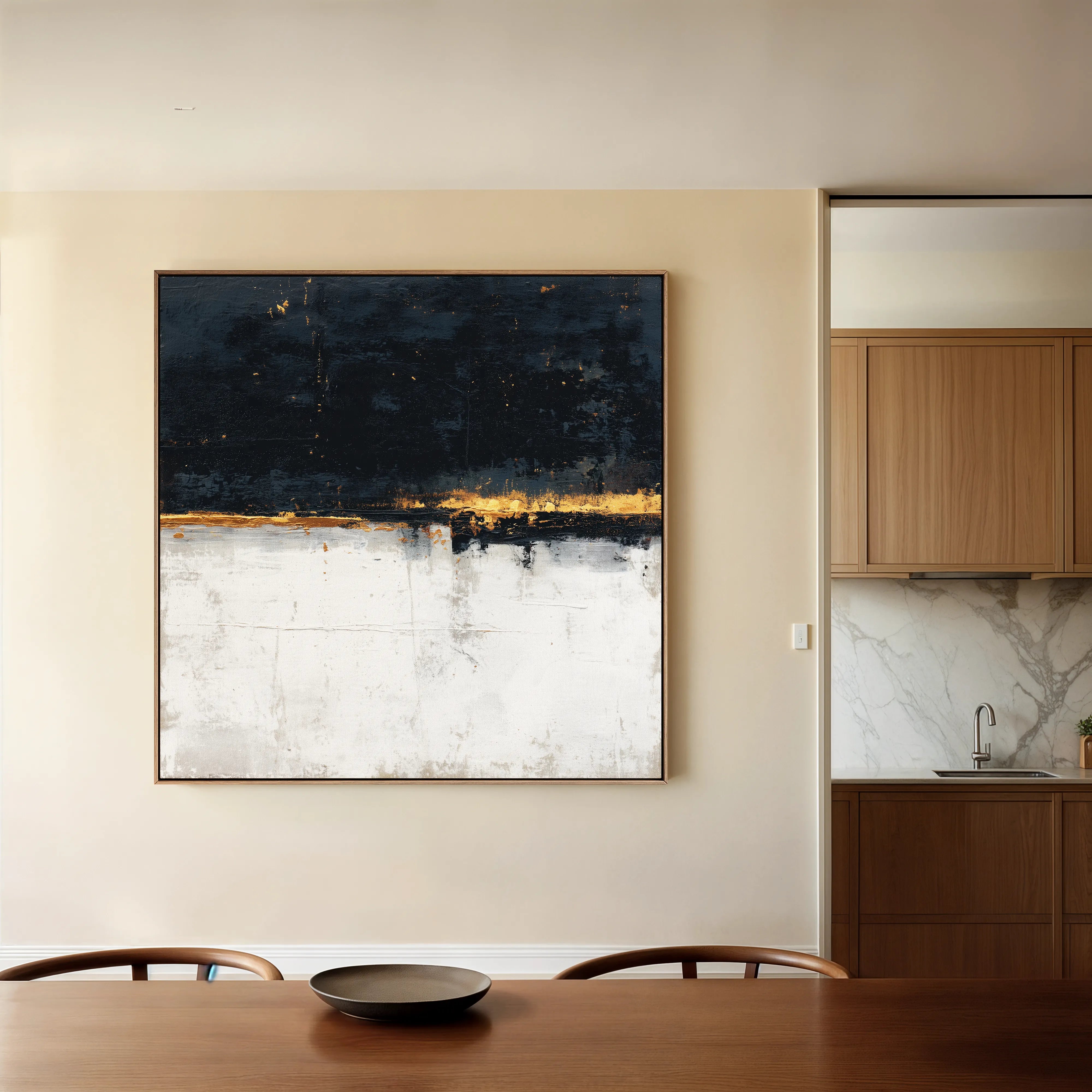 Abstract 905 Canvas Art 60 x 60 cm / Black