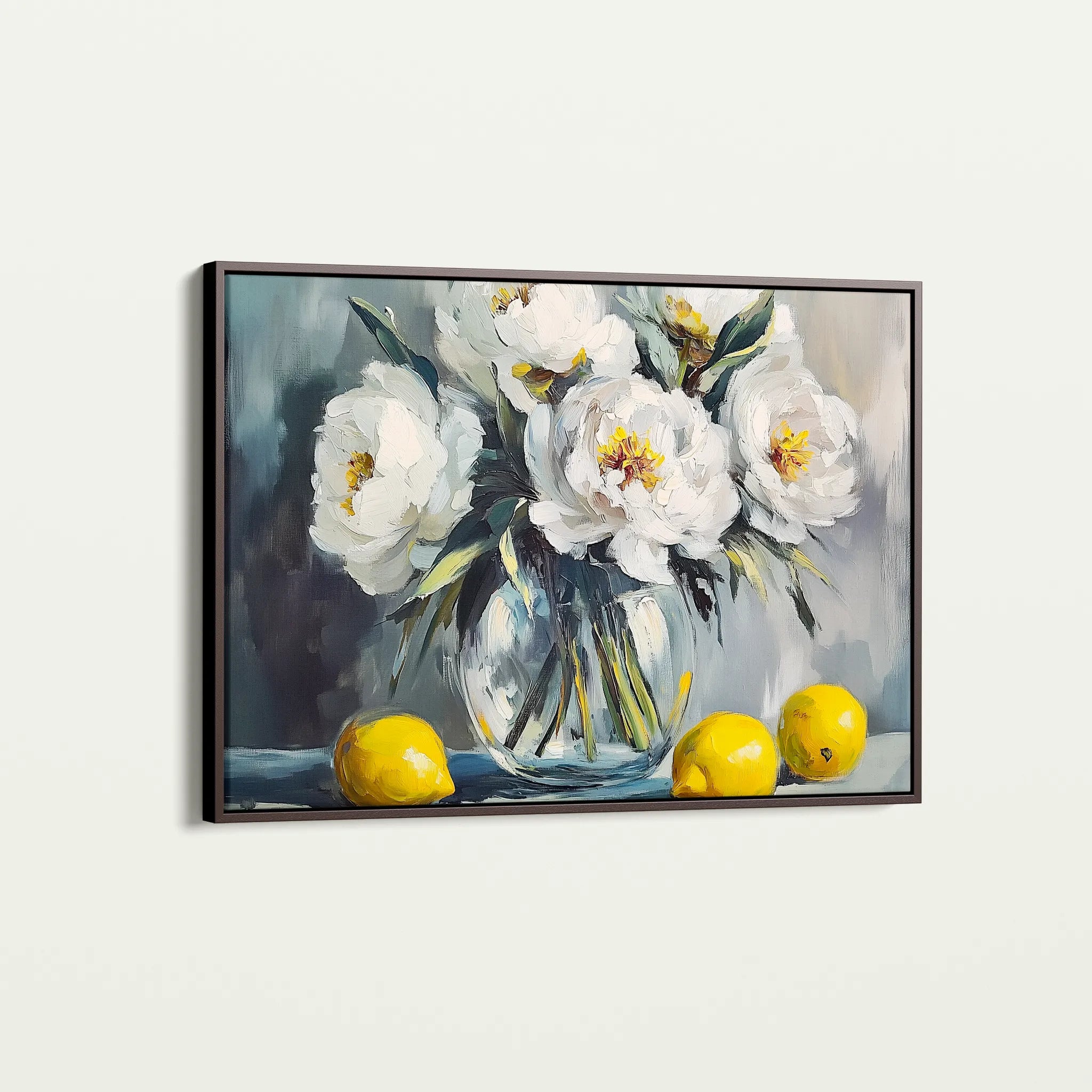 Floral 905 Canvas Art 60 x 40 cm / Black