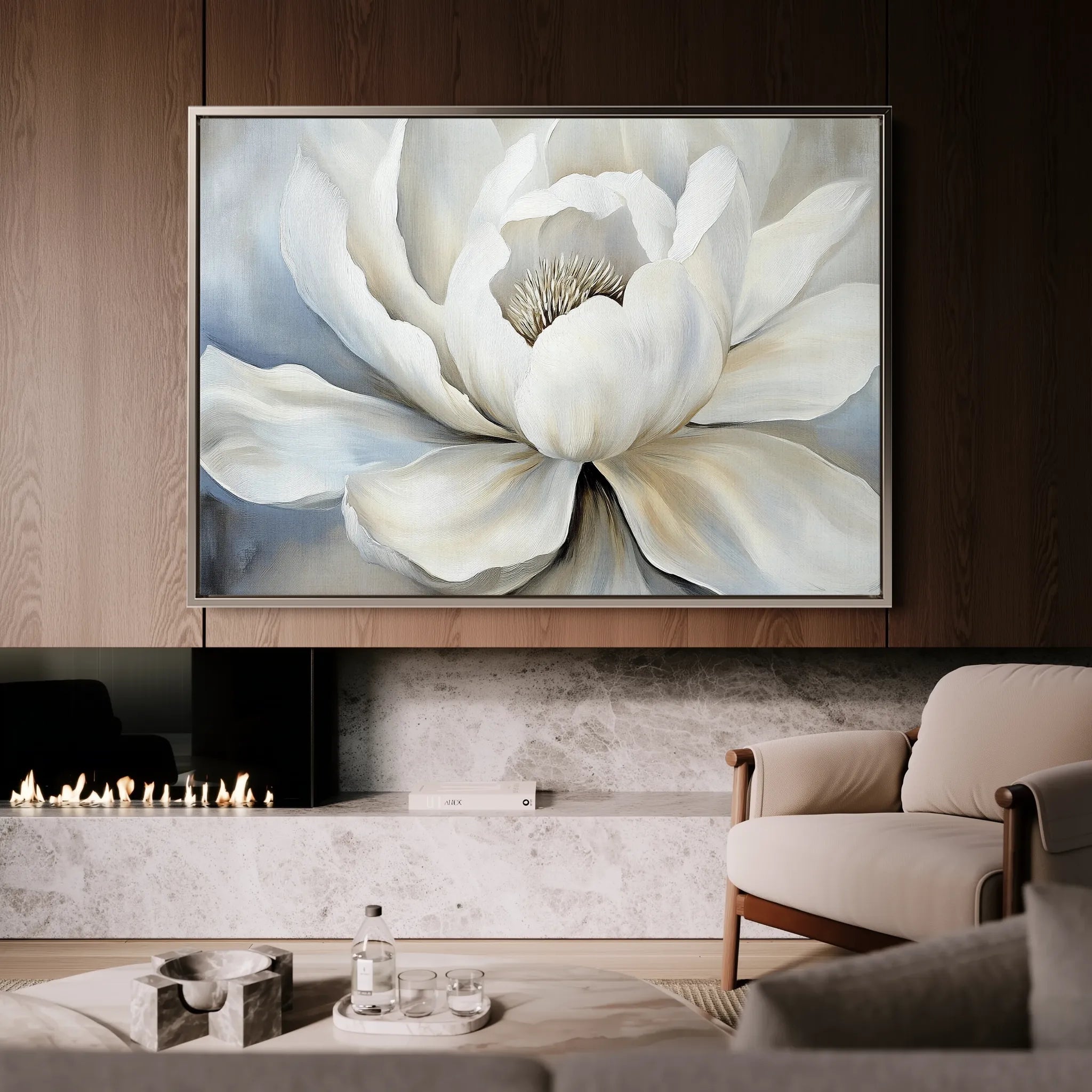 Floral 906 Canvas Art 60 x 40 cm / Black
