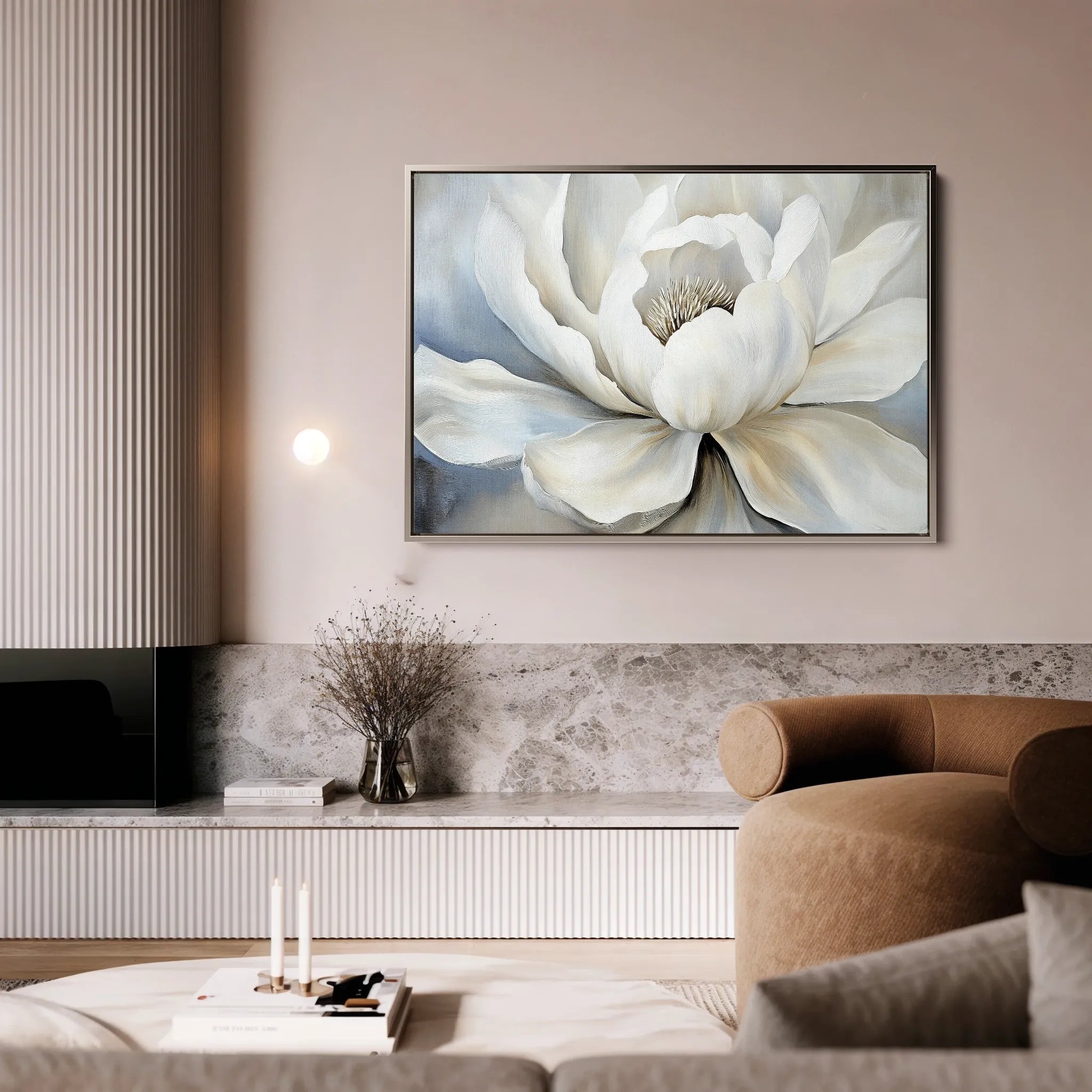 Floral 906 Canvas Art 60 x 40 cm / Black