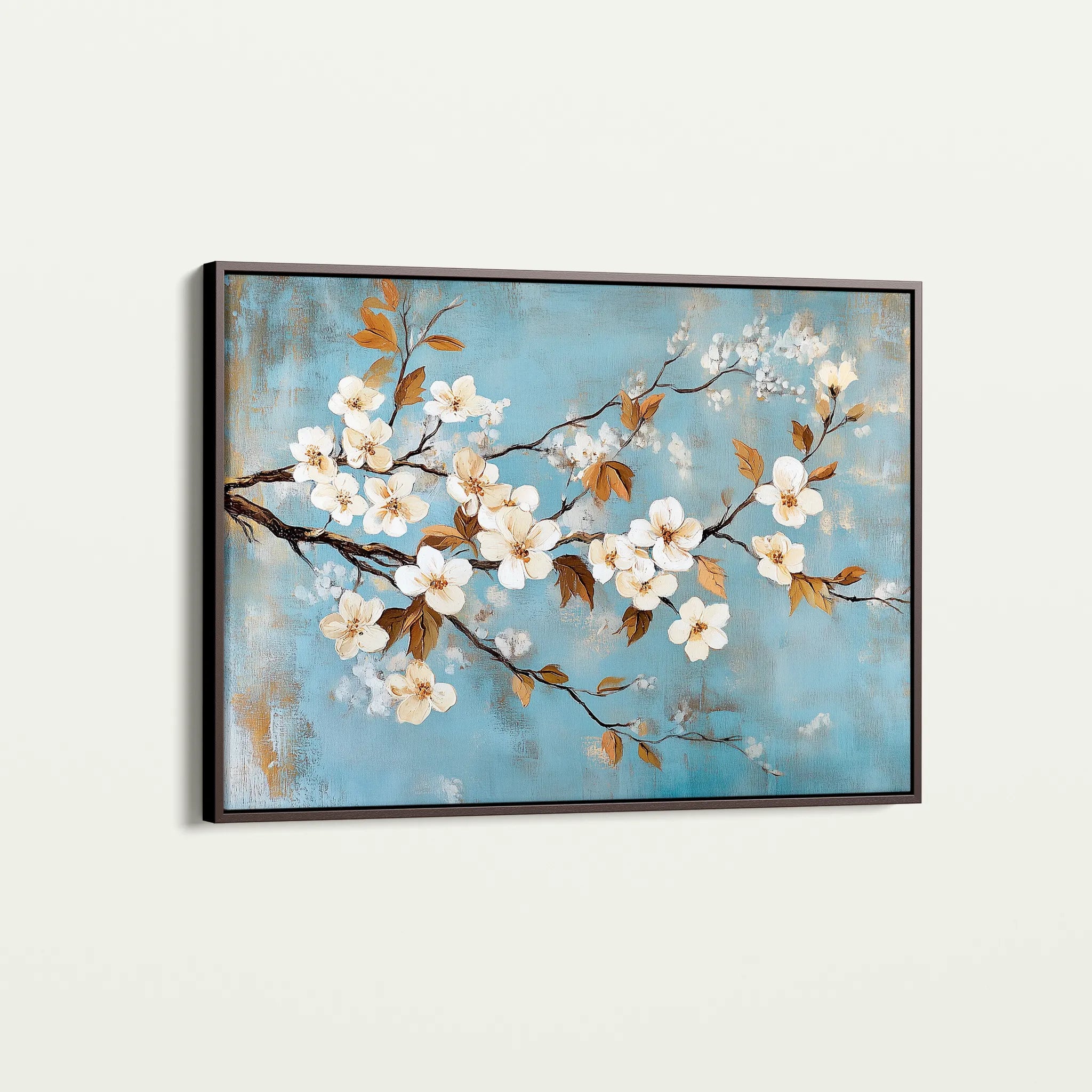 Floral 908 Canvas Art 60 x 40 cm / Black
