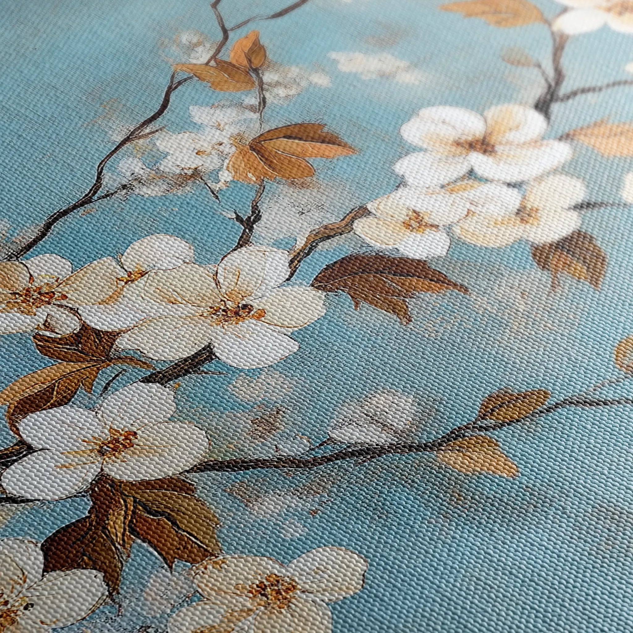 Floral 908 Canvas Art 60 x 40 cm / Black