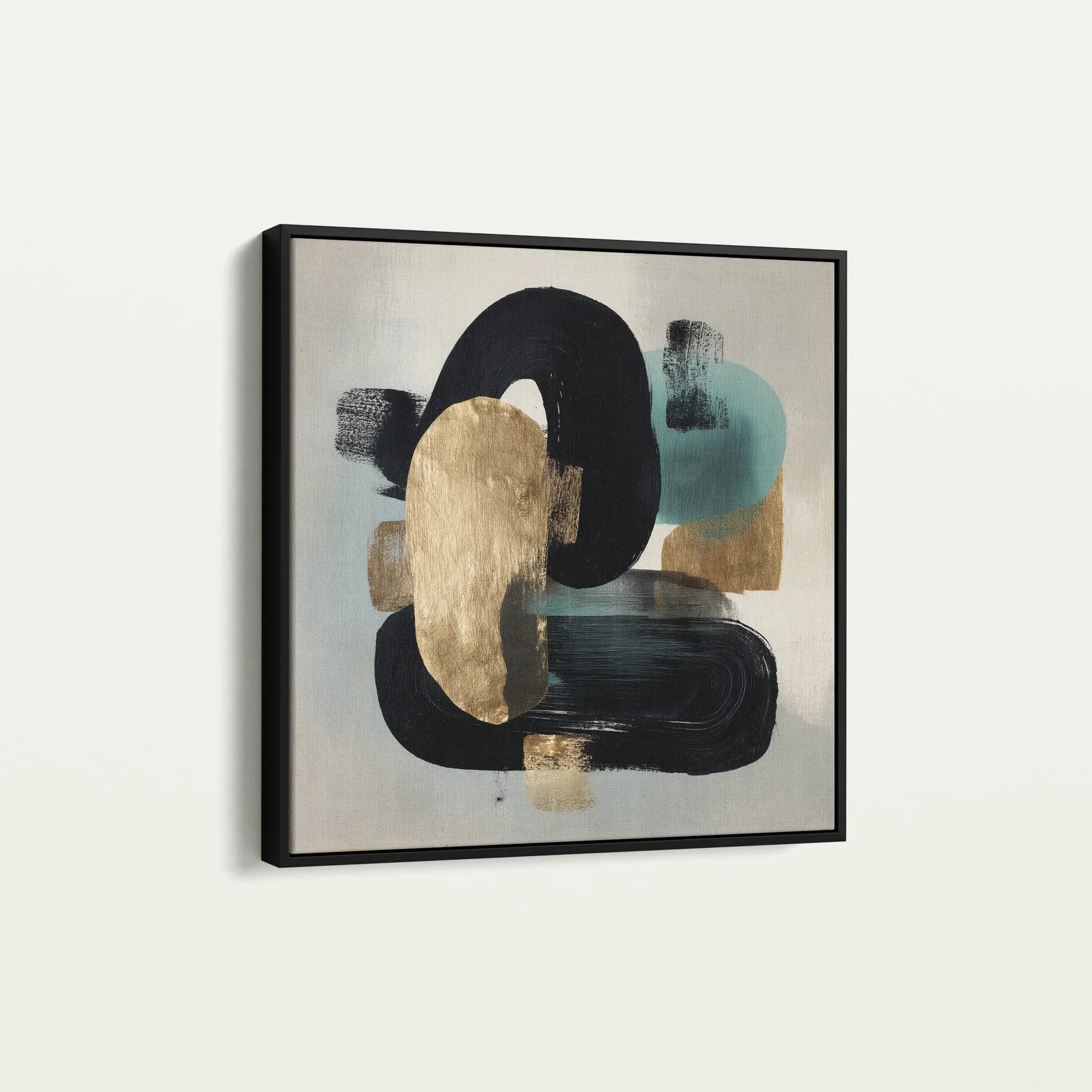 Abstract 910 Canvas Art 60 x 60 cm / Black