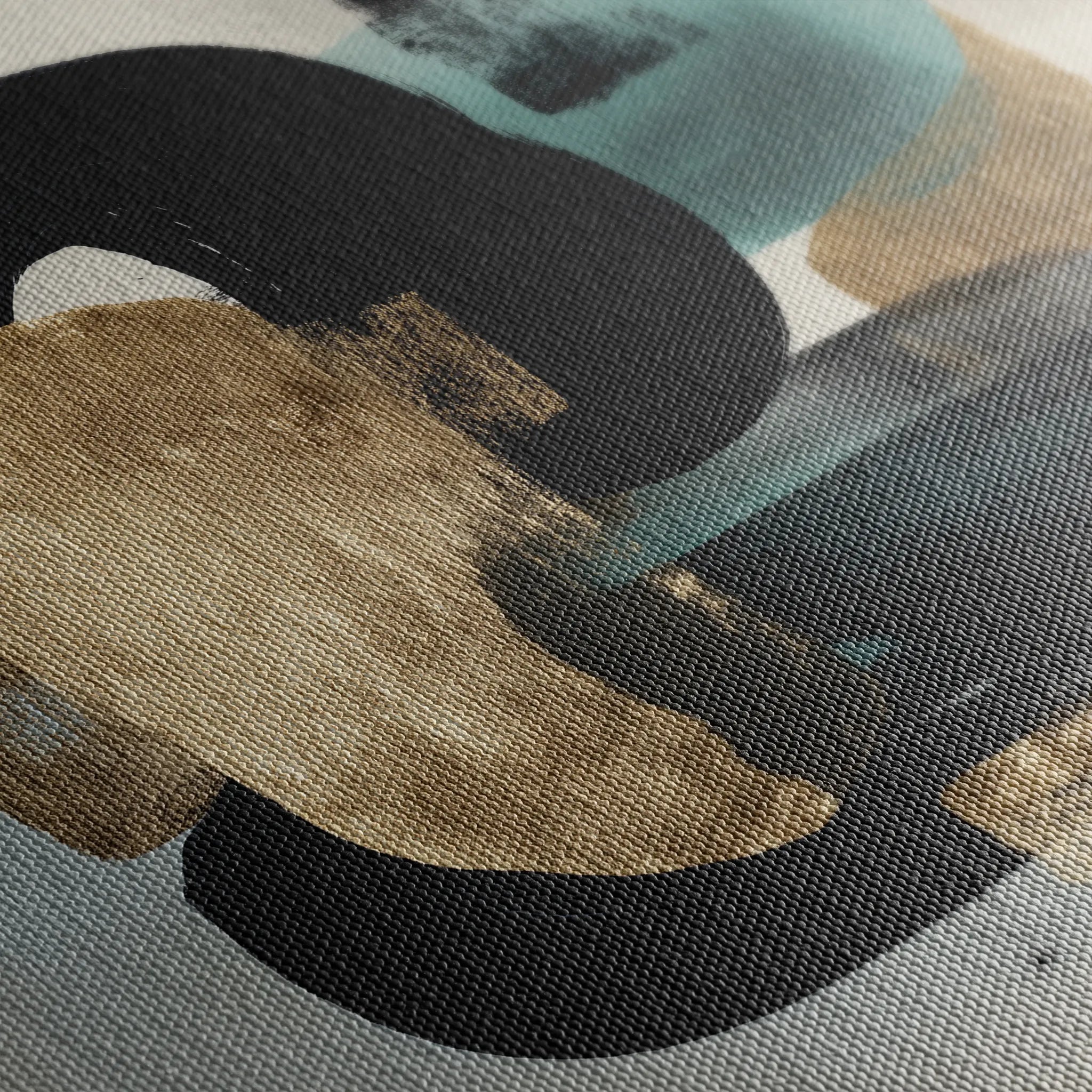 Abstract 910 Canvas Art 60 x 60 cm / Black