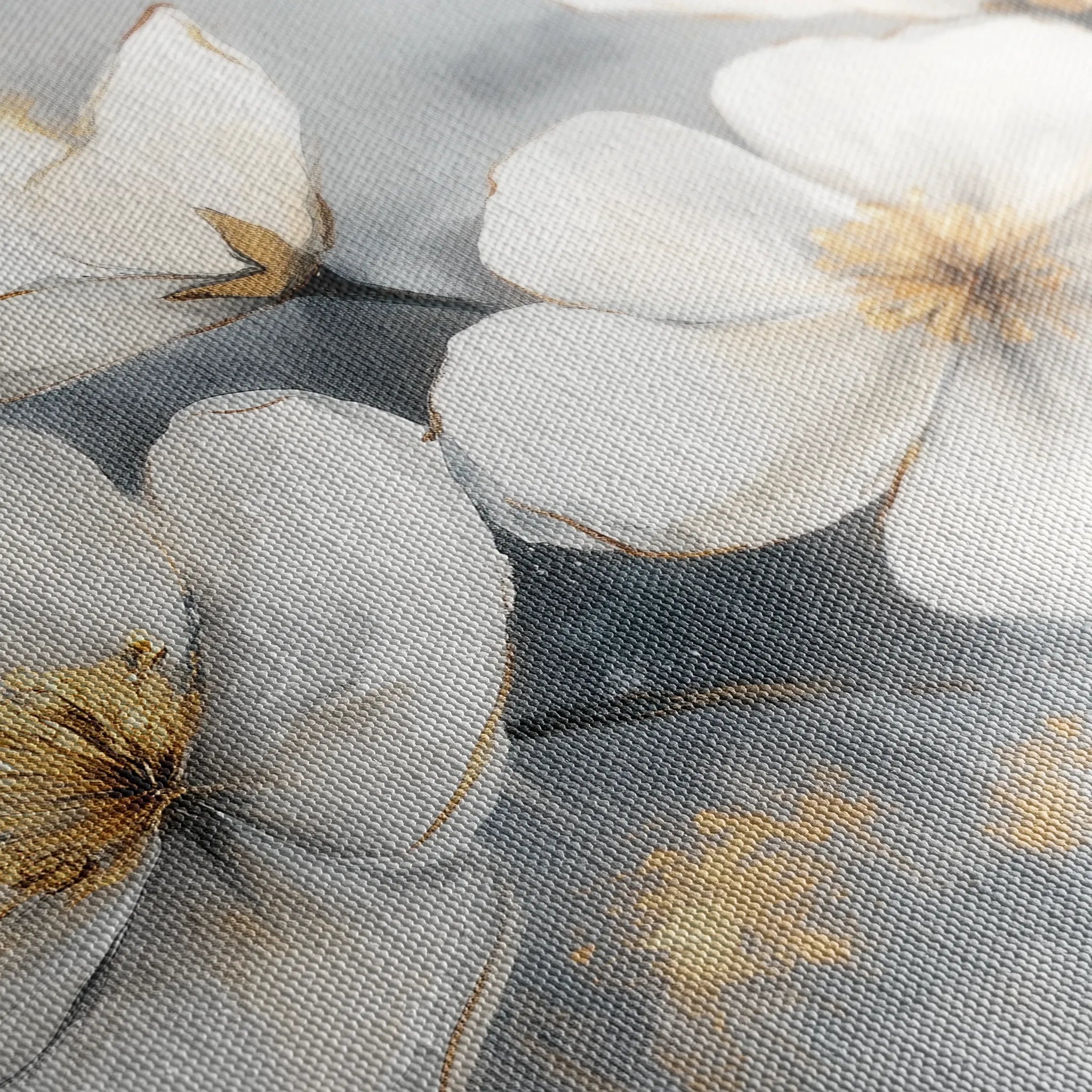 Floral 910 Canvas Art 60 x 40 cm / Black