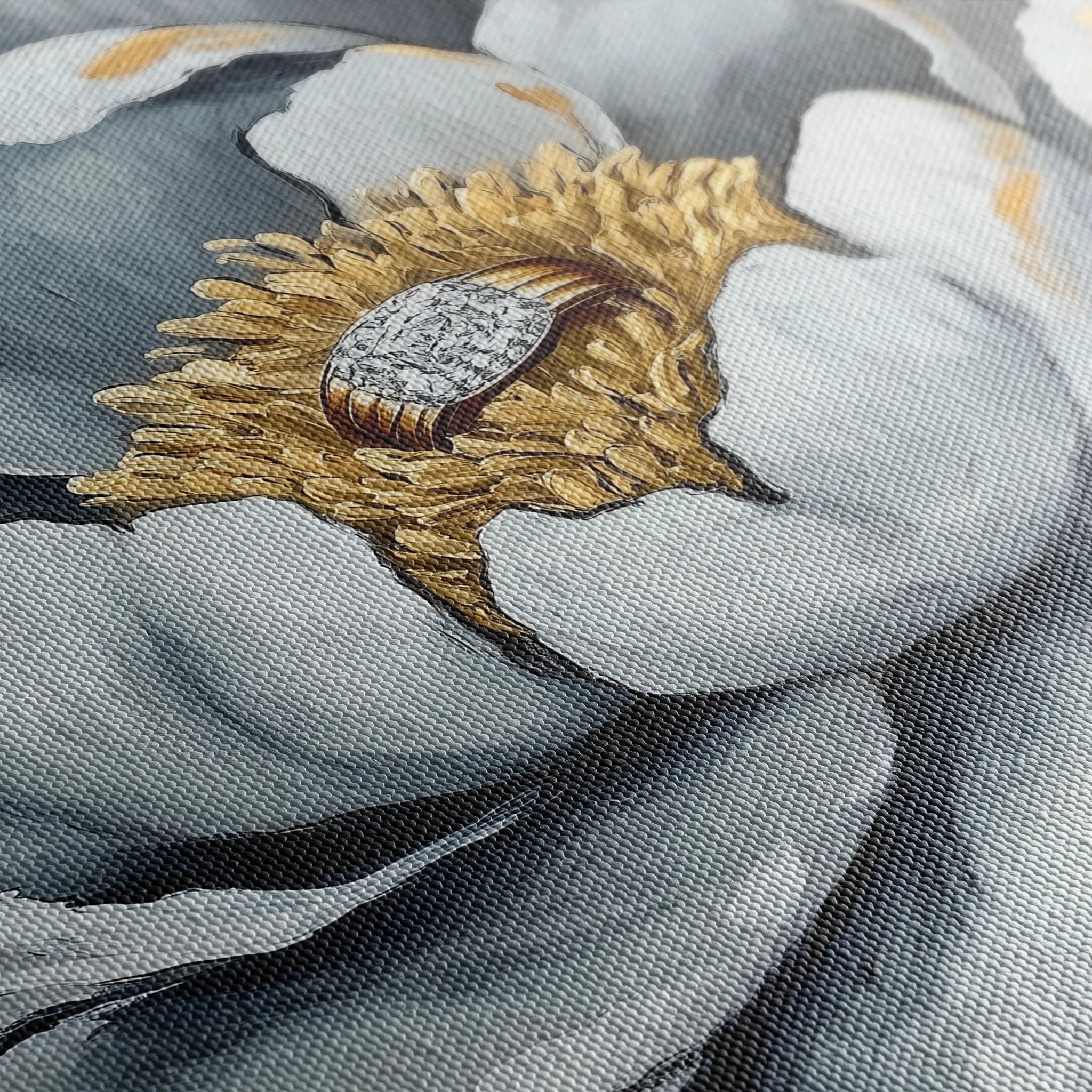 Floral 911 Canvas Art 60 x 40 cm / Black