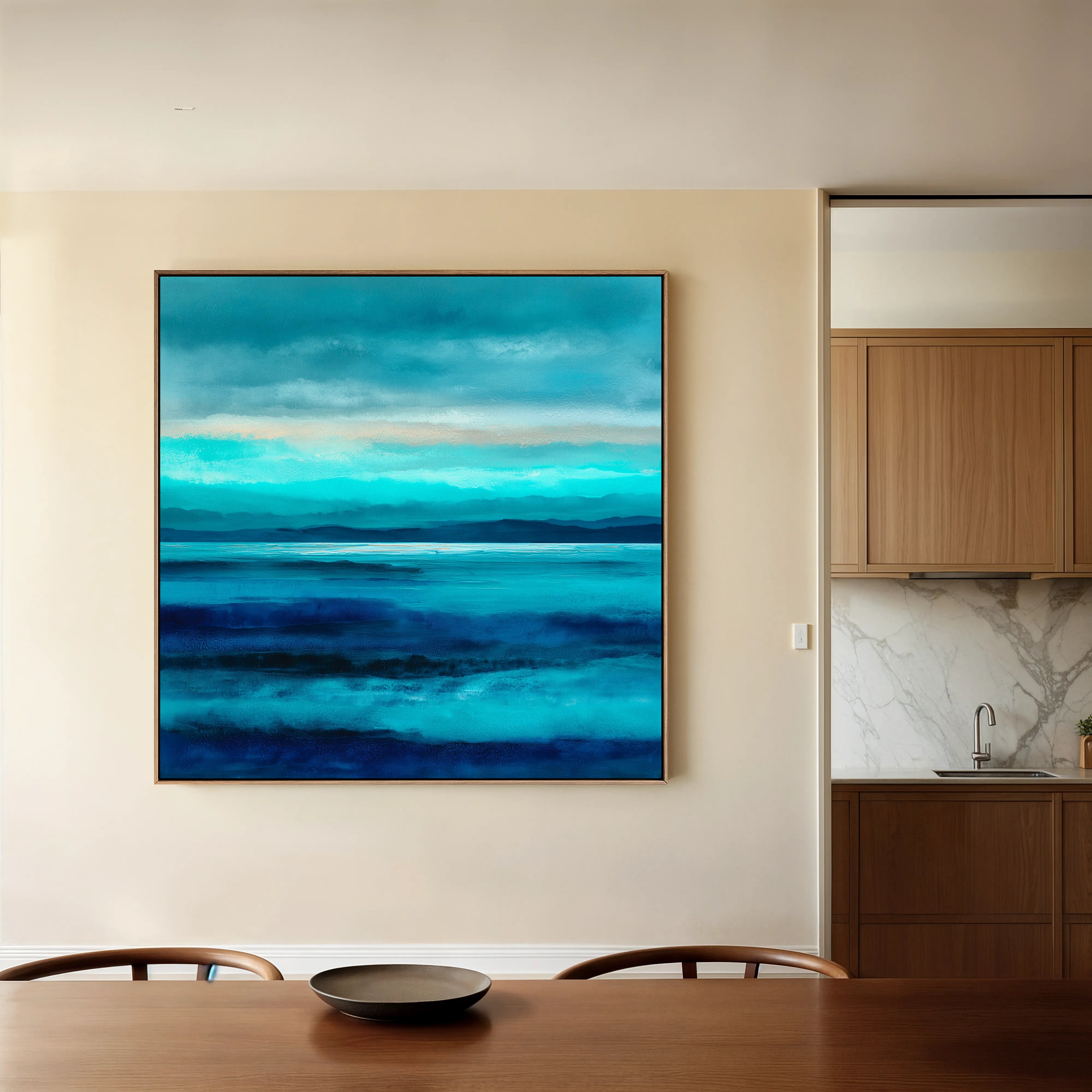 Abstract 912 Canvas Art 60 x 60 cm / Black