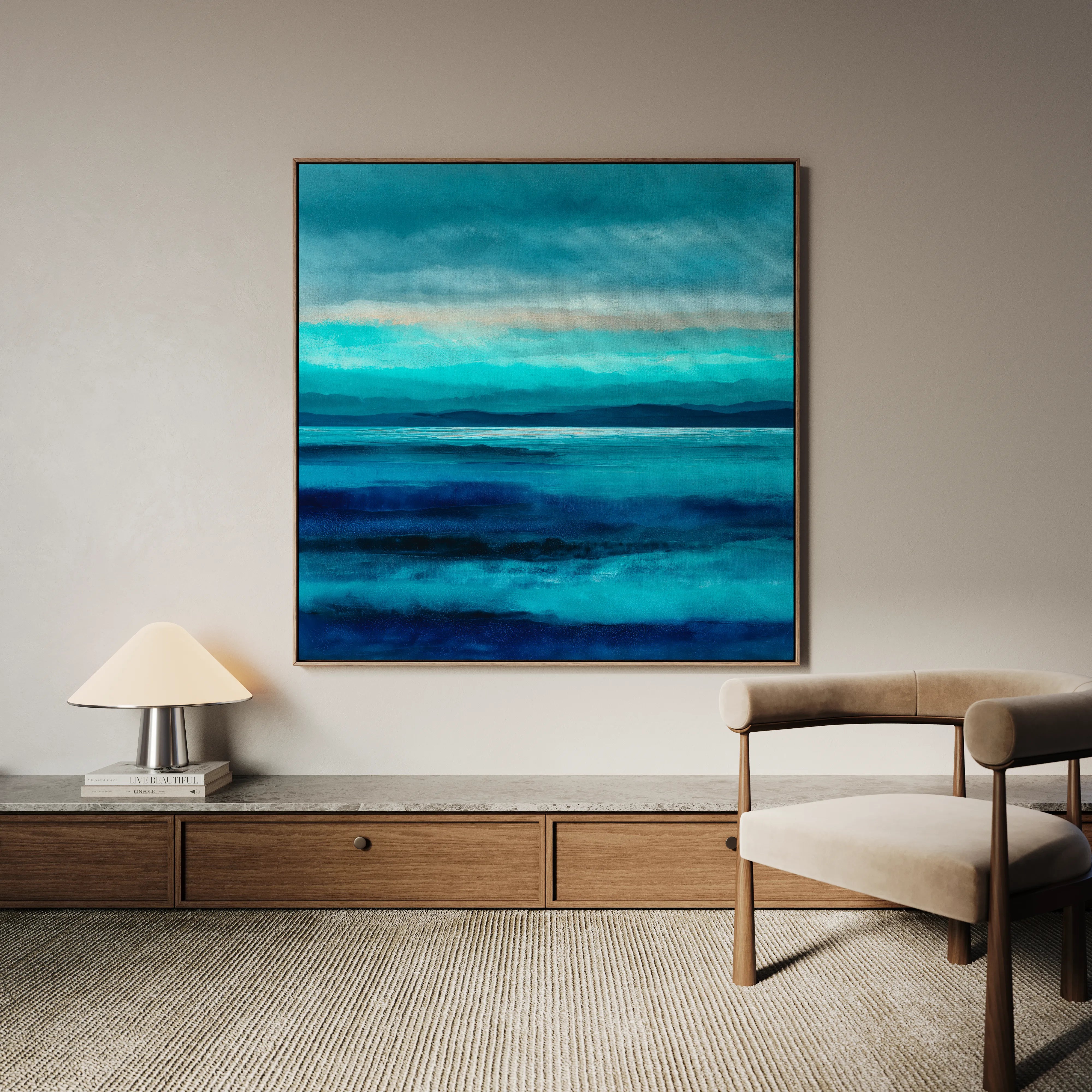 Abstract 912 Canvas Art 60 x 60 cm / Black