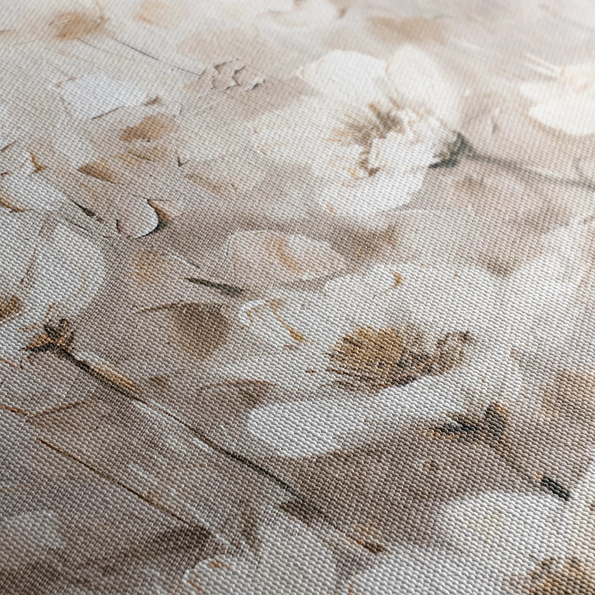 Floral 913 Canvas Art 60 x 40 cm / Black