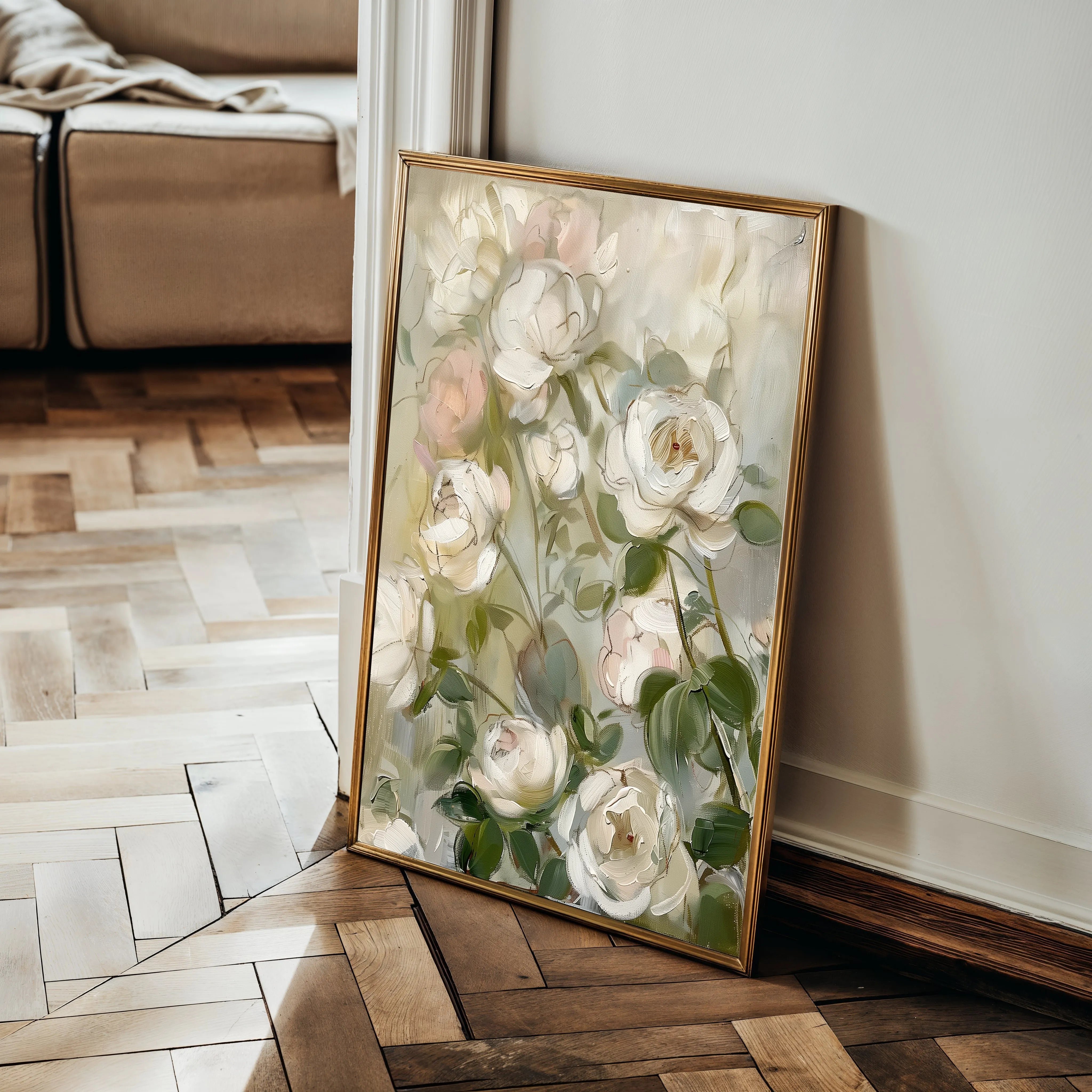 Floral 915 Canvas Art 60 x 40 cm / Black
