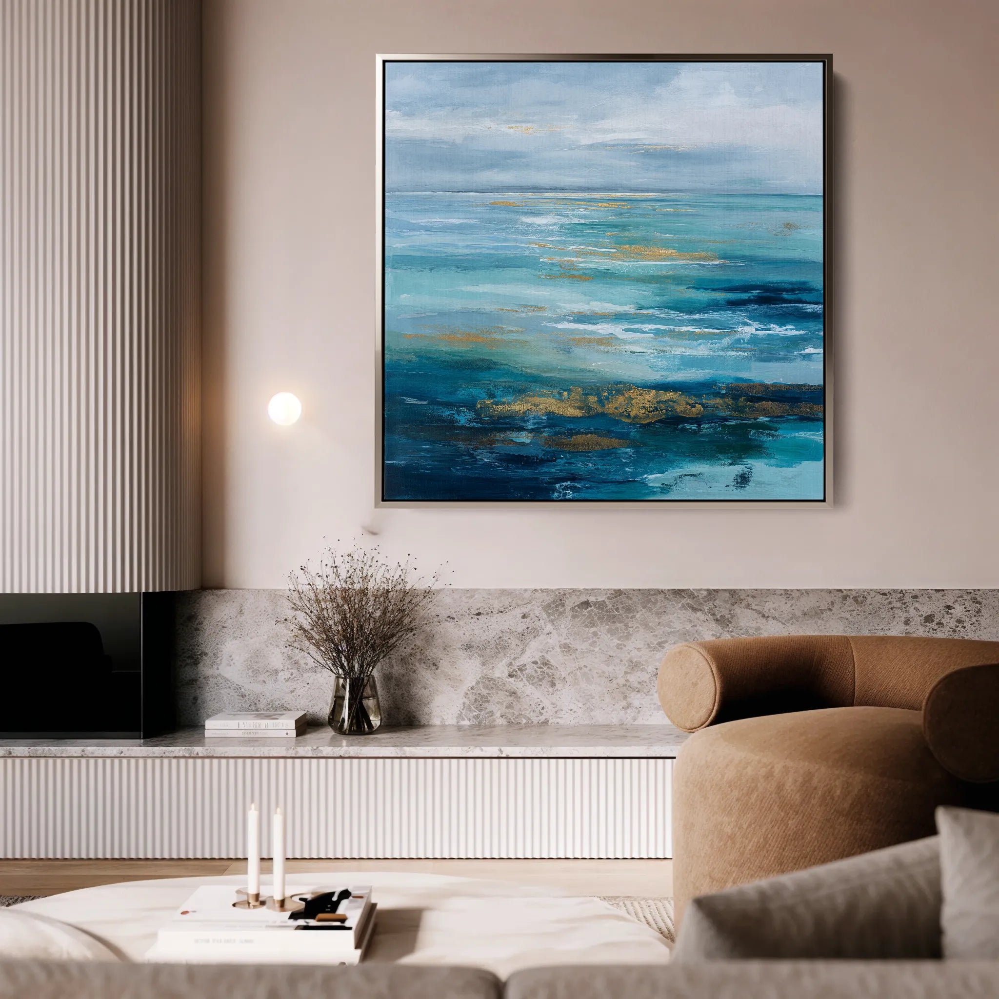 Abstract 919 Canvas Art 60 x 60 cm / Black