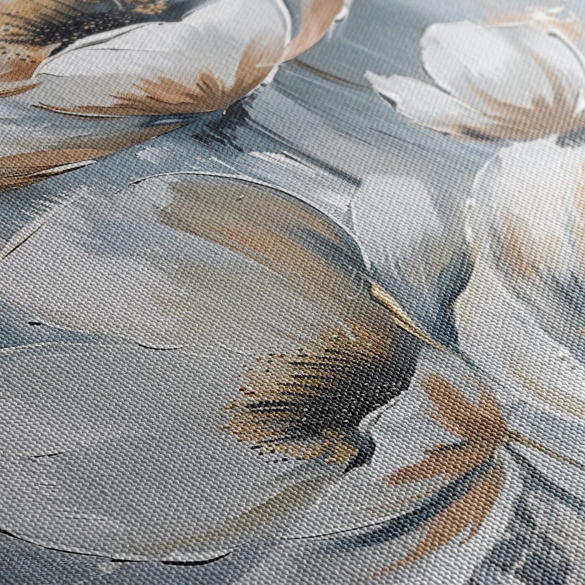 Floral 919 Canvas Art 60 x 40 cm / Black