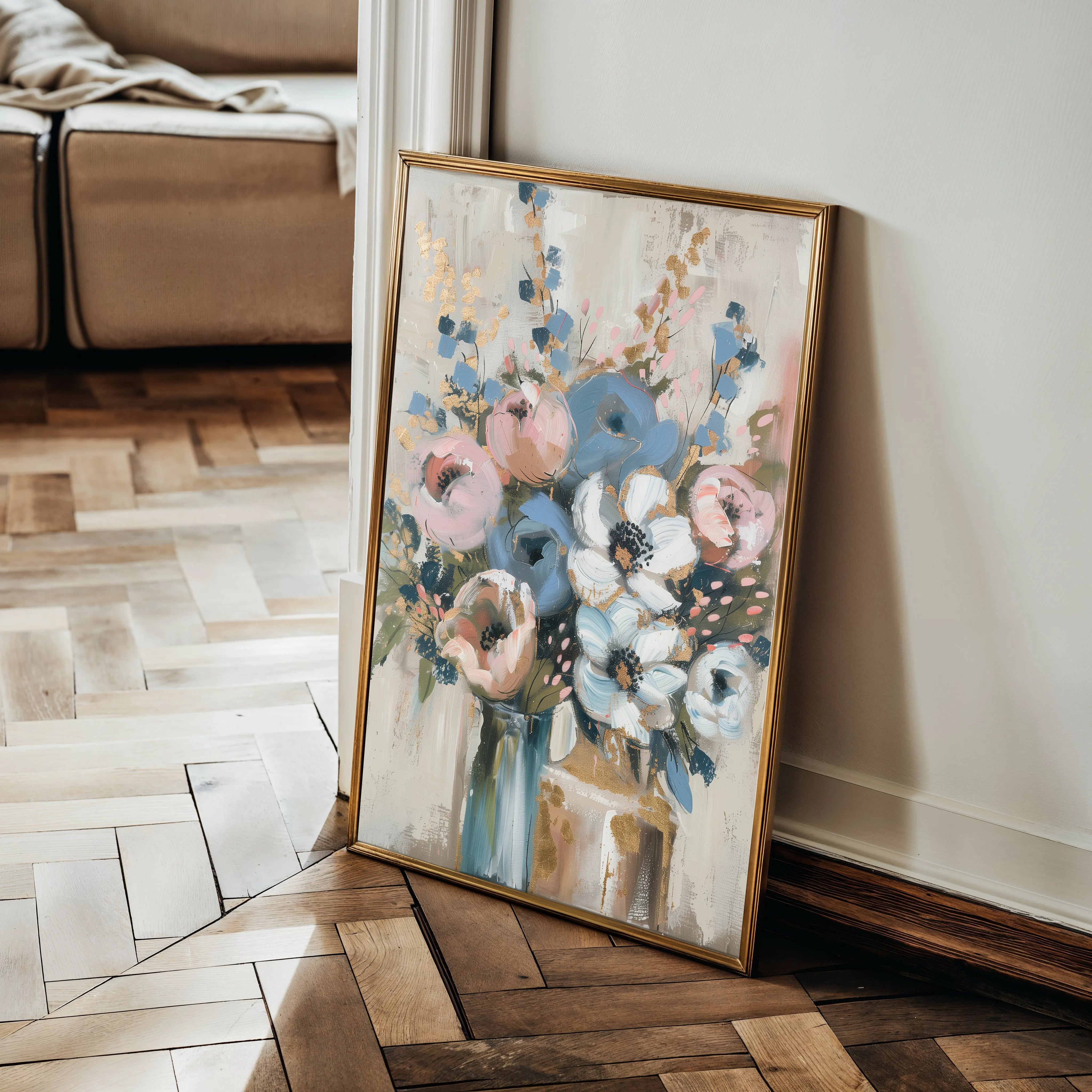 Floral 920 Canvas Art 60 x 40 cm / Black