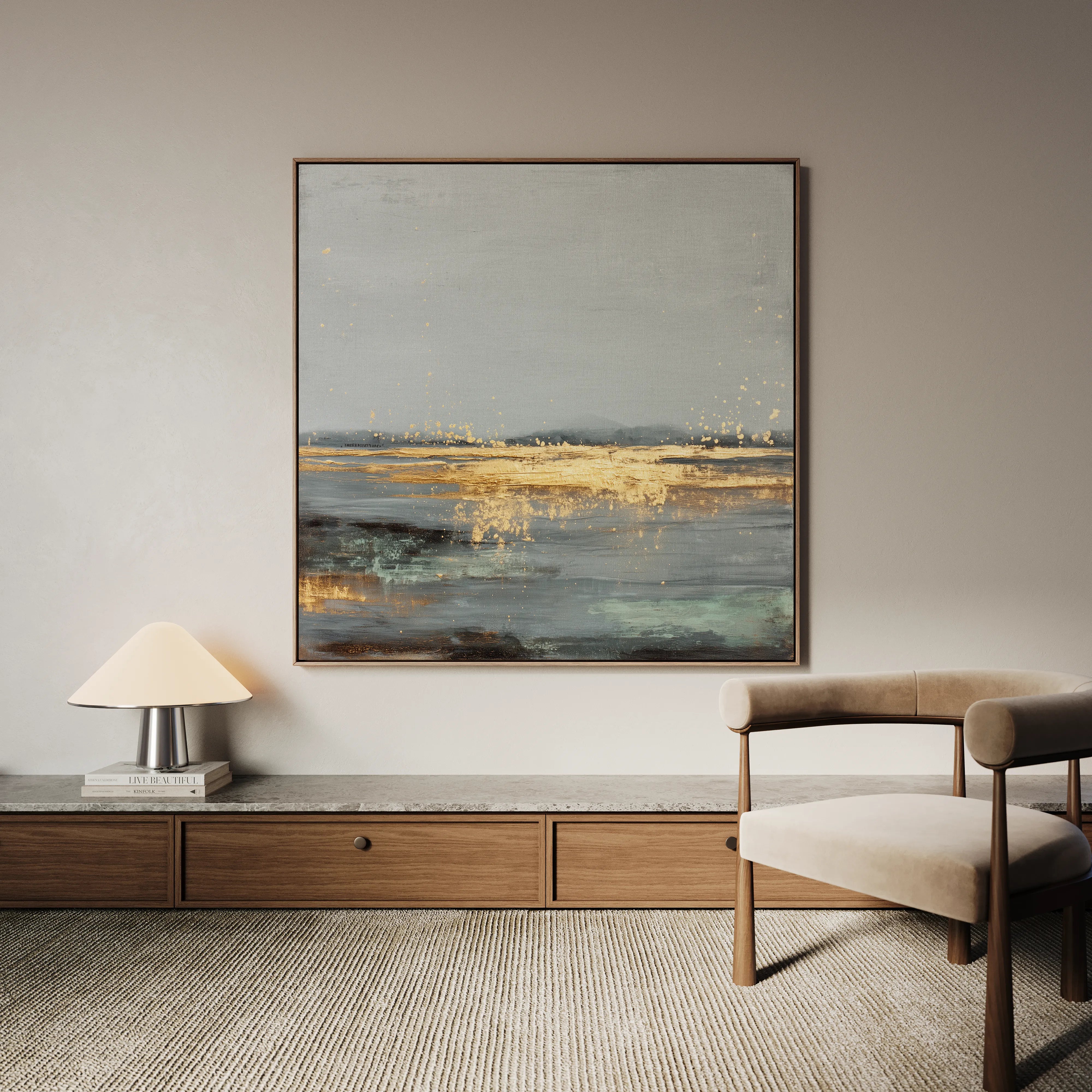 Abstract 921 Canvas Art 60 x 60 cm / Black
