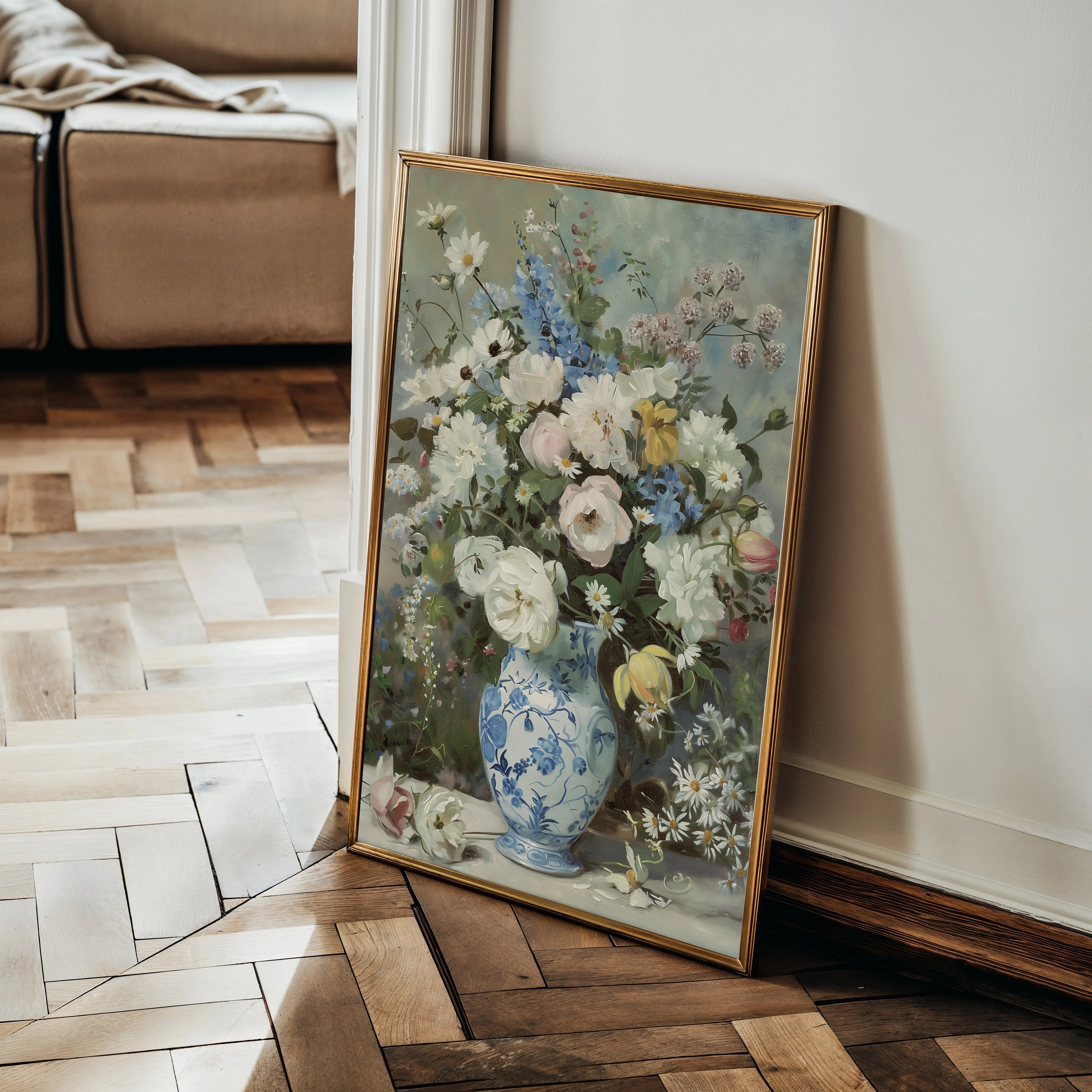 Floral 921 Canvas Art 60 x 40 cm / Black