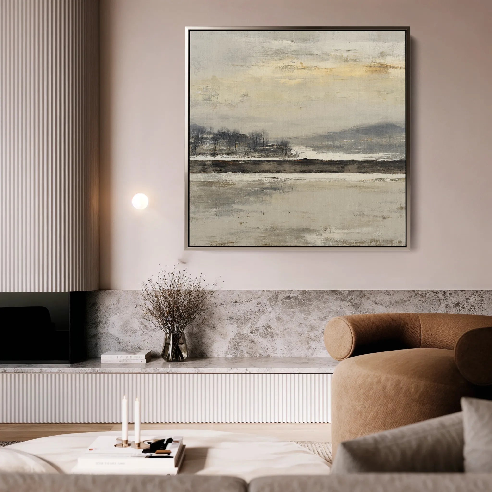 Abstract 922 Canvas Art 60 x 60 cm / Black