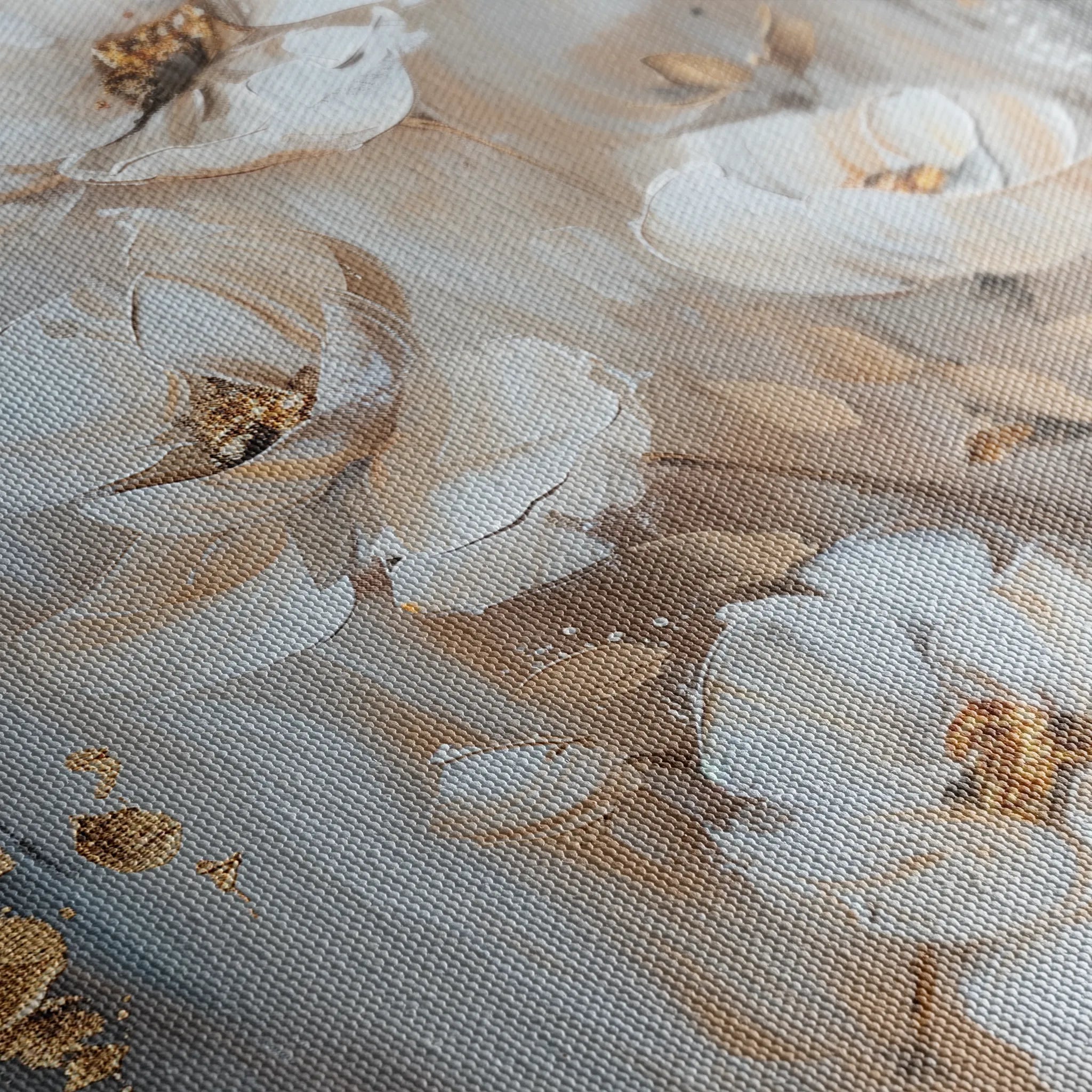 Floral 922 Canvas Art 60 x 40 cm / Black