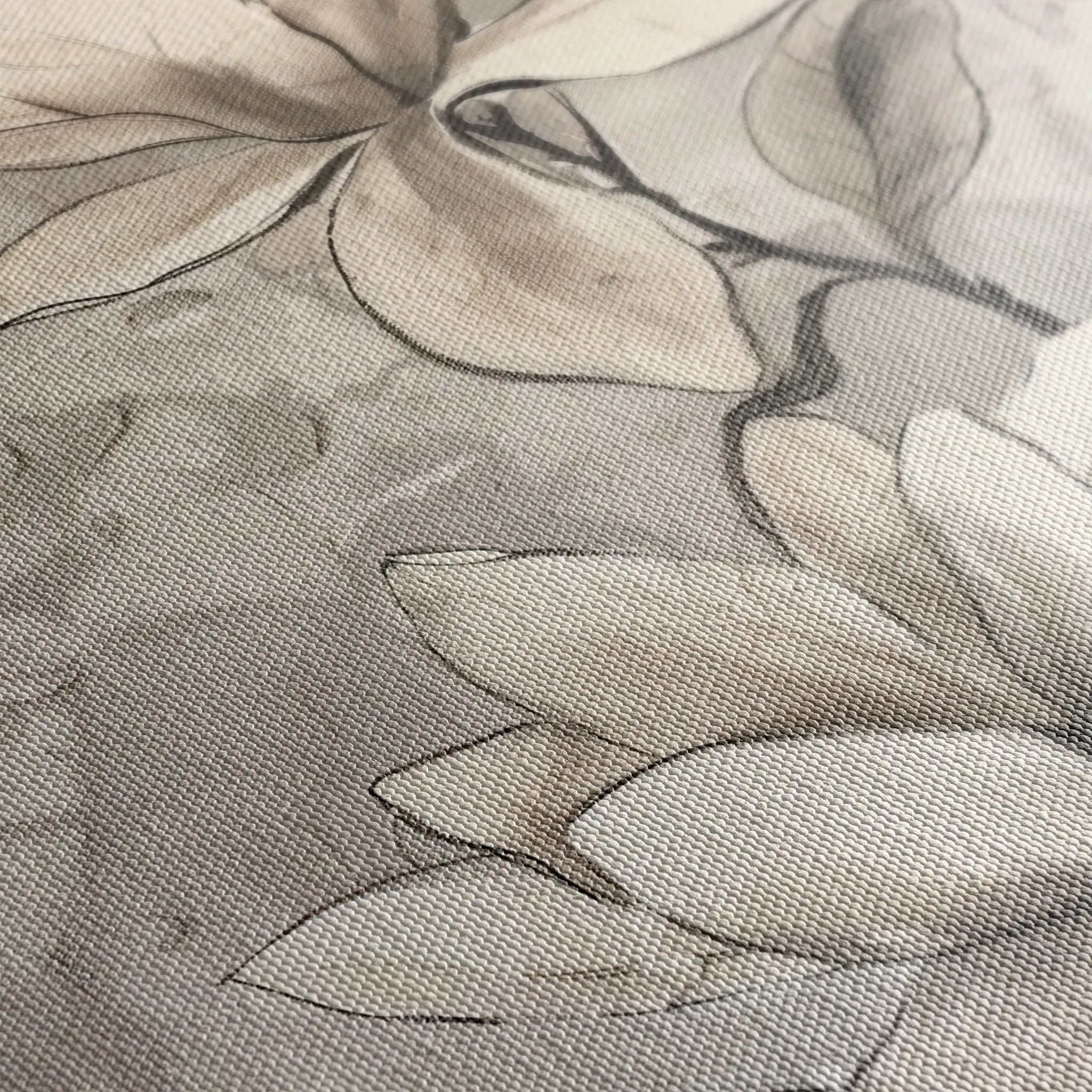 Floral 923 Canvas Art 60 x 40 cm / Black