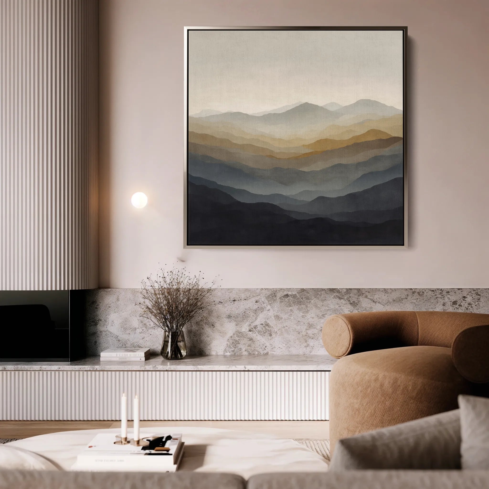 Abstract 924 Canvas Art 60 x 60 cm / Black