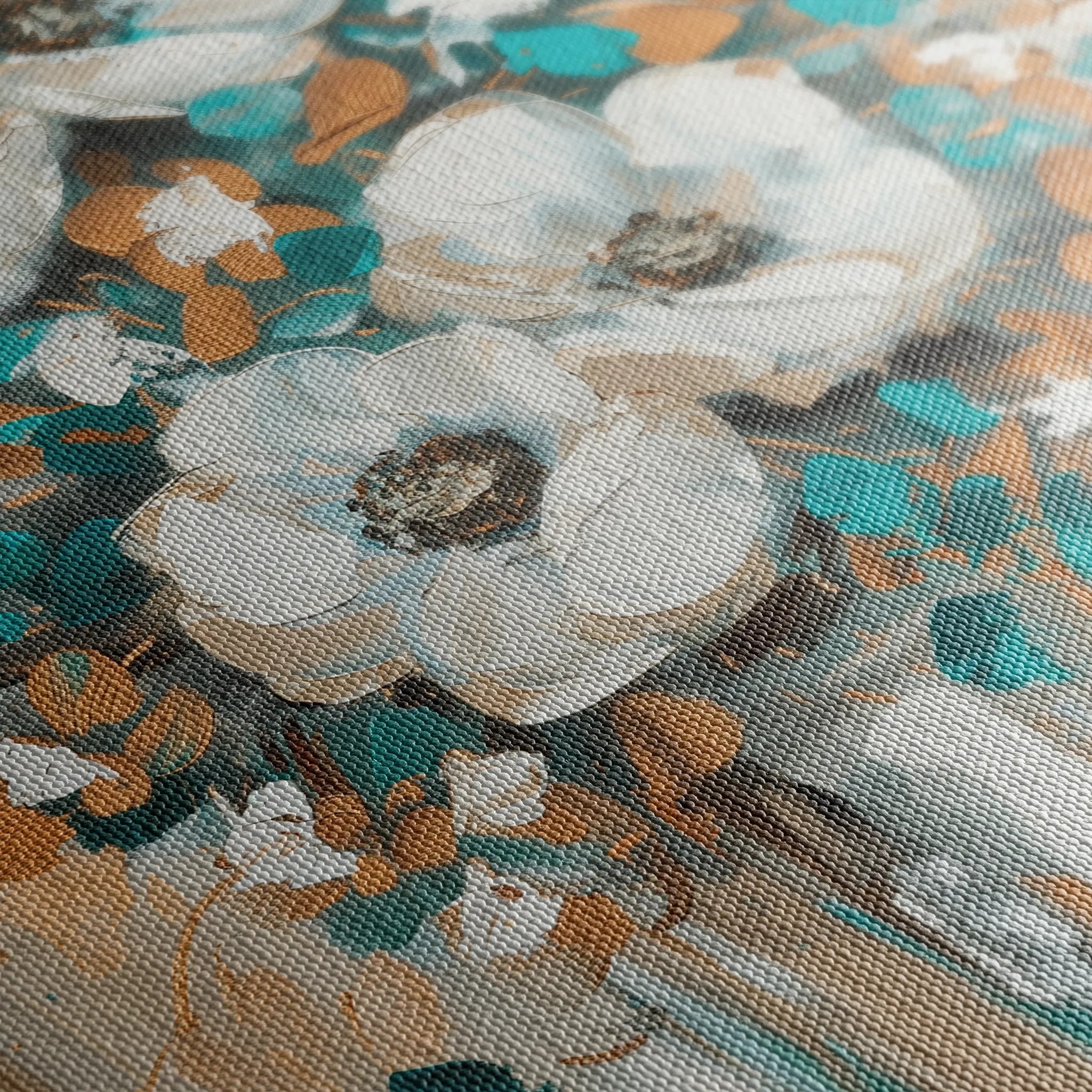 Floral 924 Canvas Art 60 x 40 cm / Black