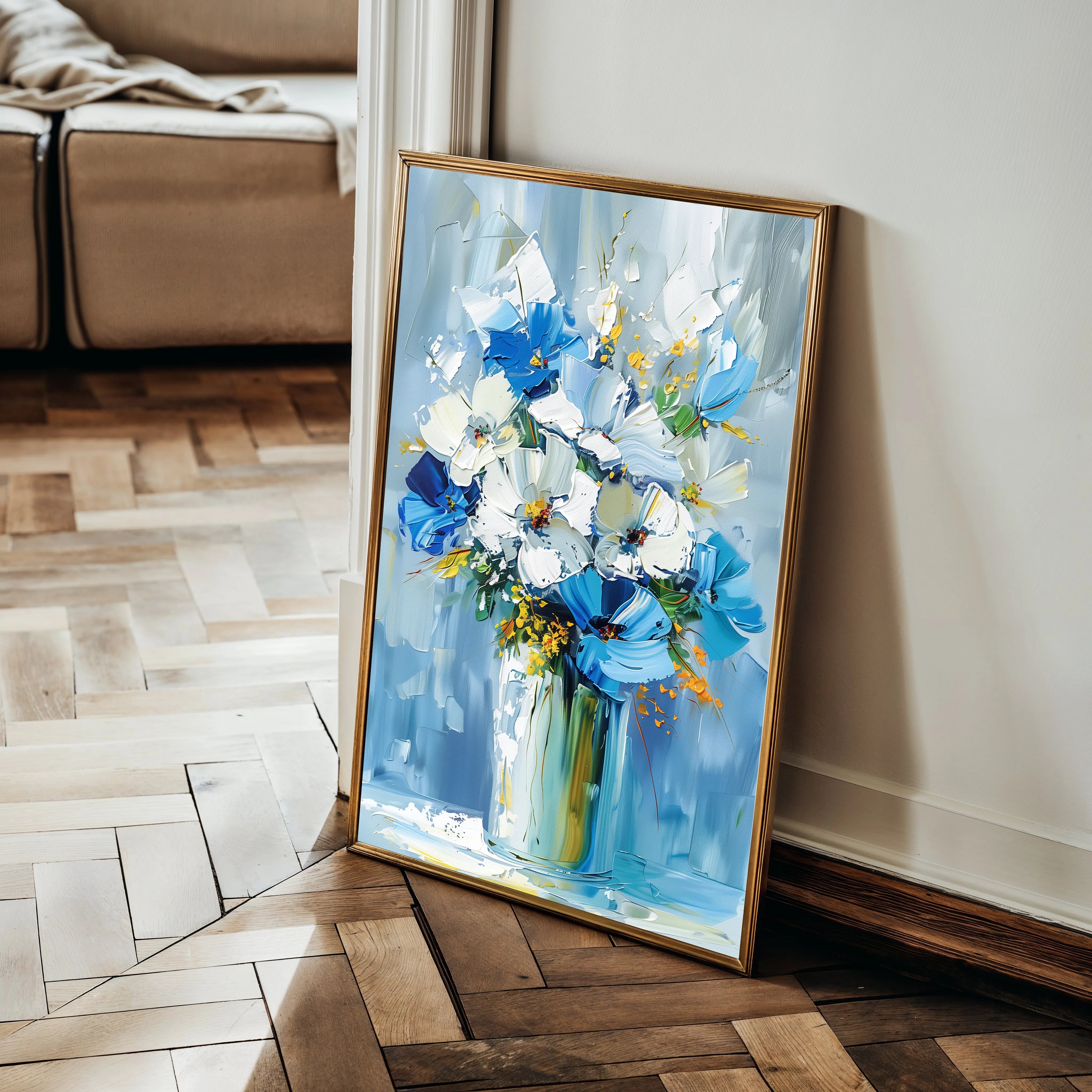 Floral 925 Canvas Art 60 x 40 cm / Black