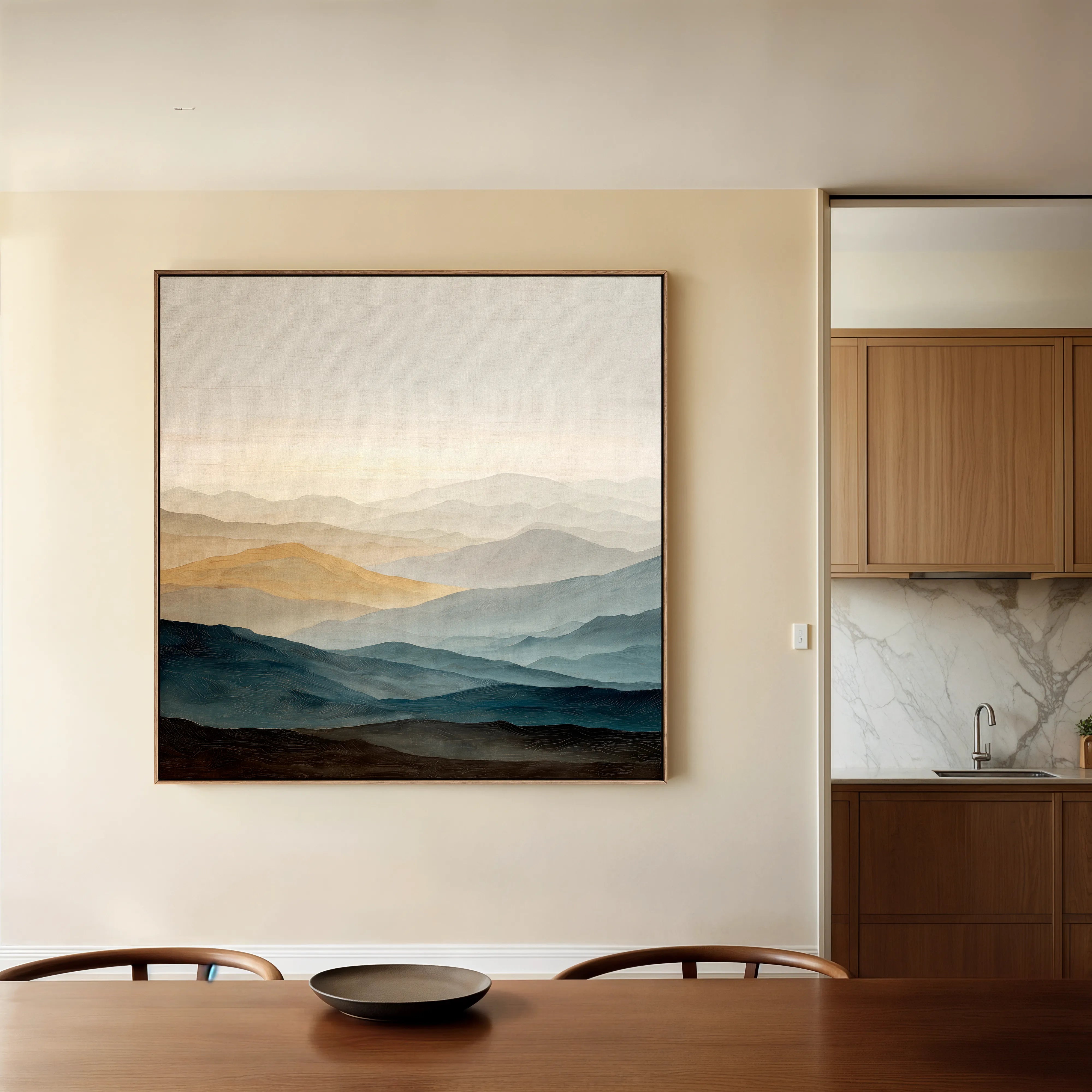 Abstract 926 Canvas Art 60 x 60 cm / Black