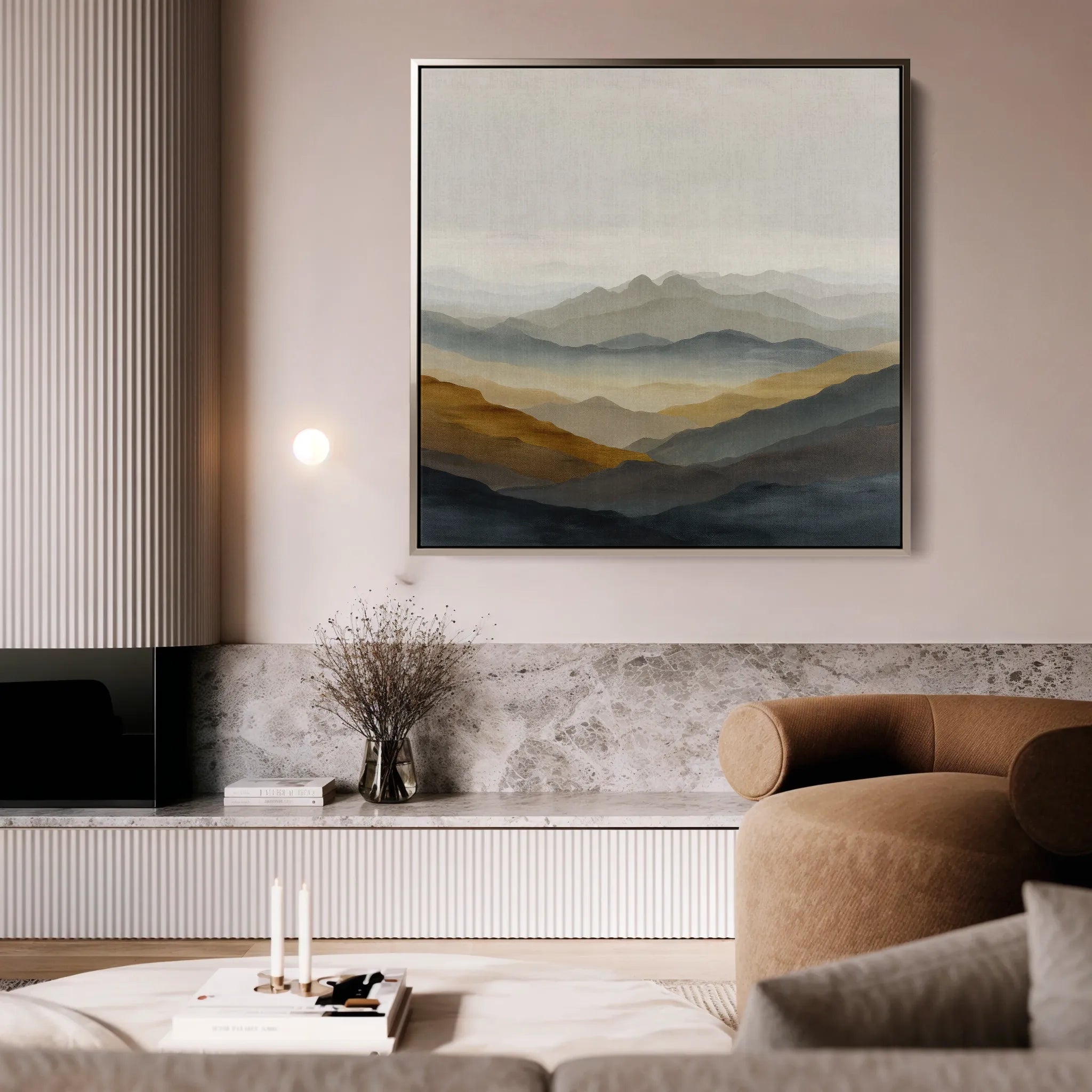 Abstract 927 Canvas Art 60 x 60 cm / Black
