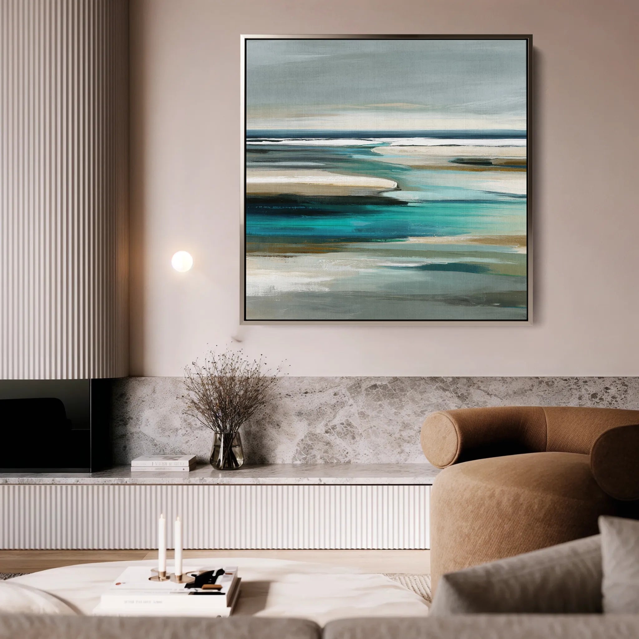 Abstract 930 Canvas Art 60 x 60 cm / Black