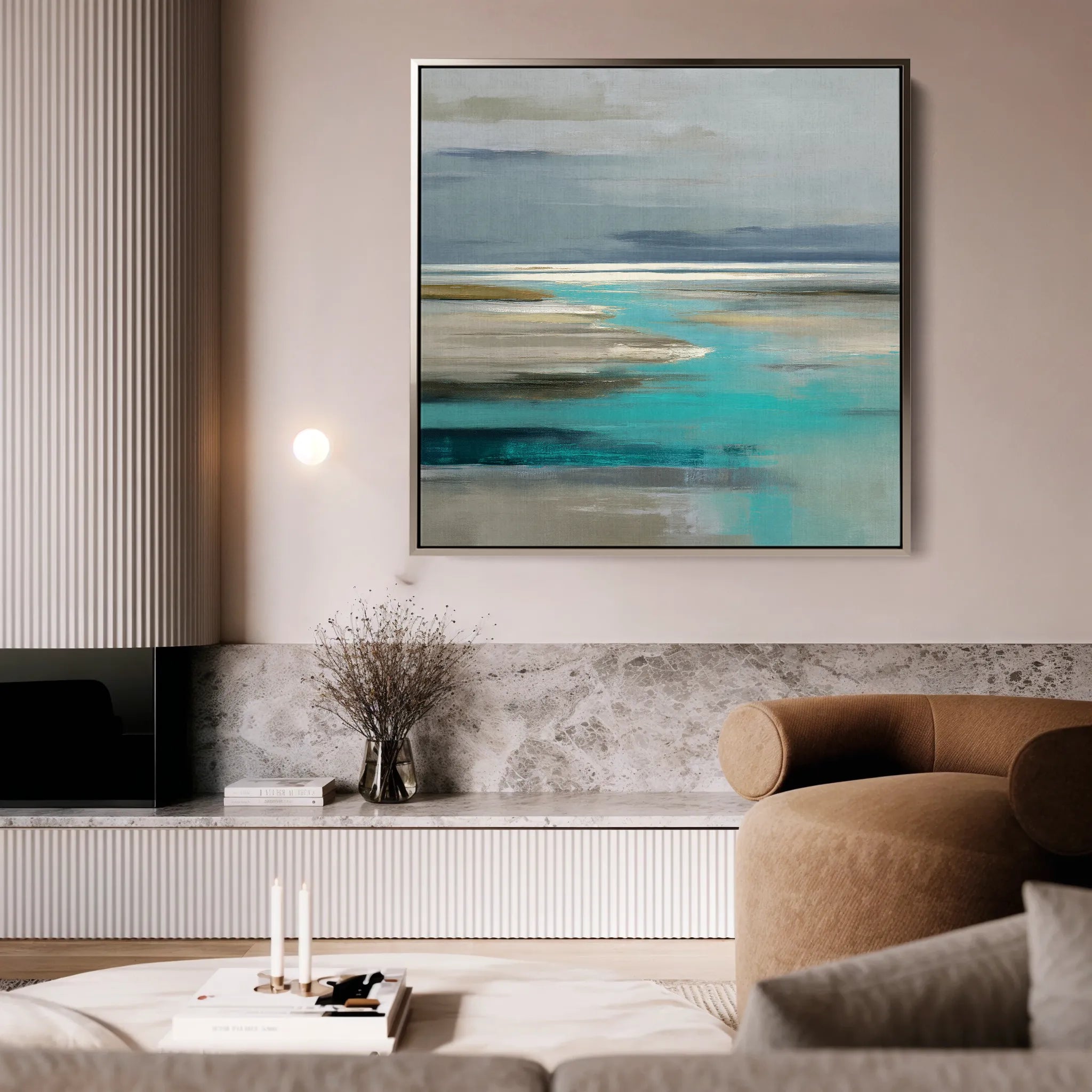 Abstract 931 Canvas Art 60 x 60 cm / Black