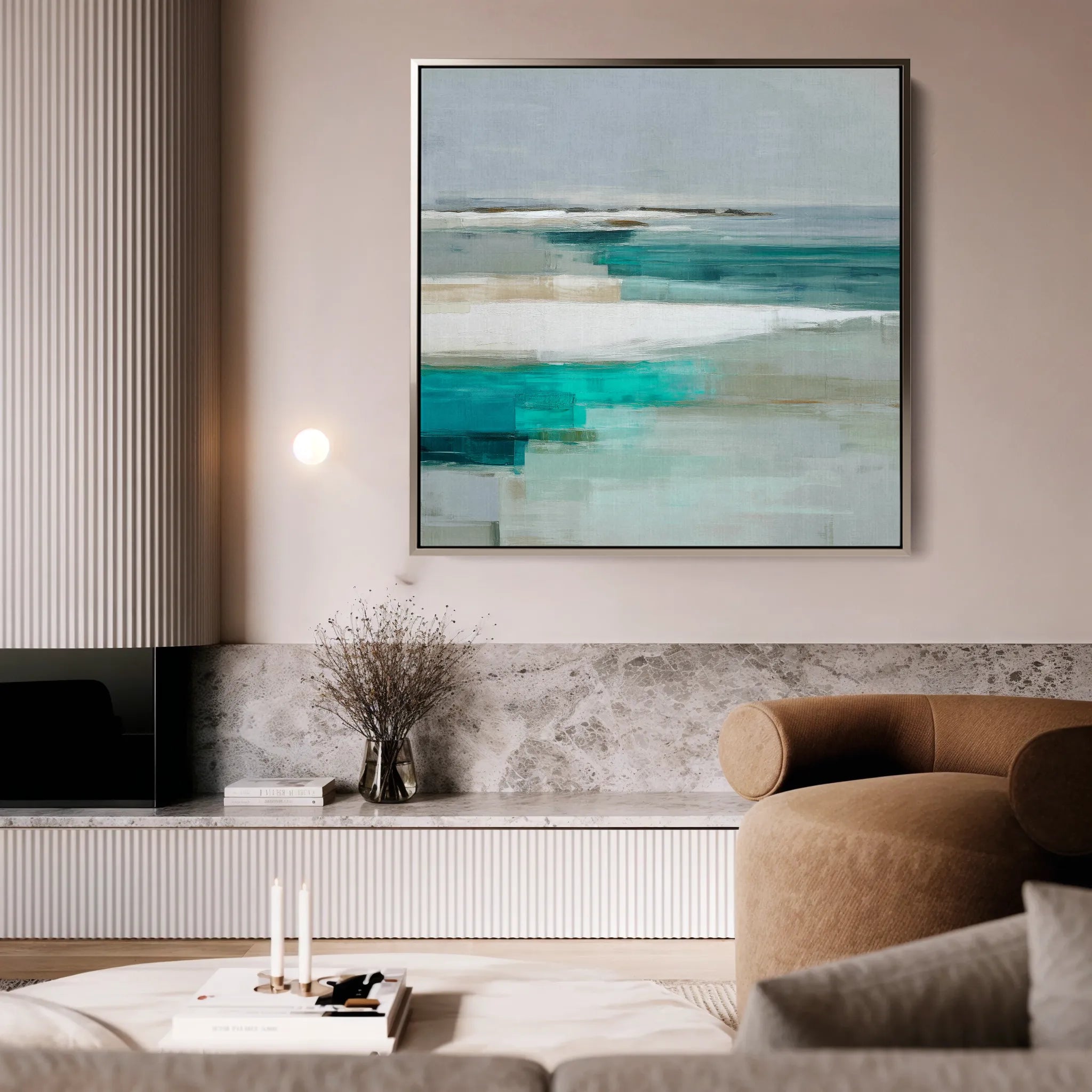 Abstract 932 Canvas Art 60 x 60 cm / Black