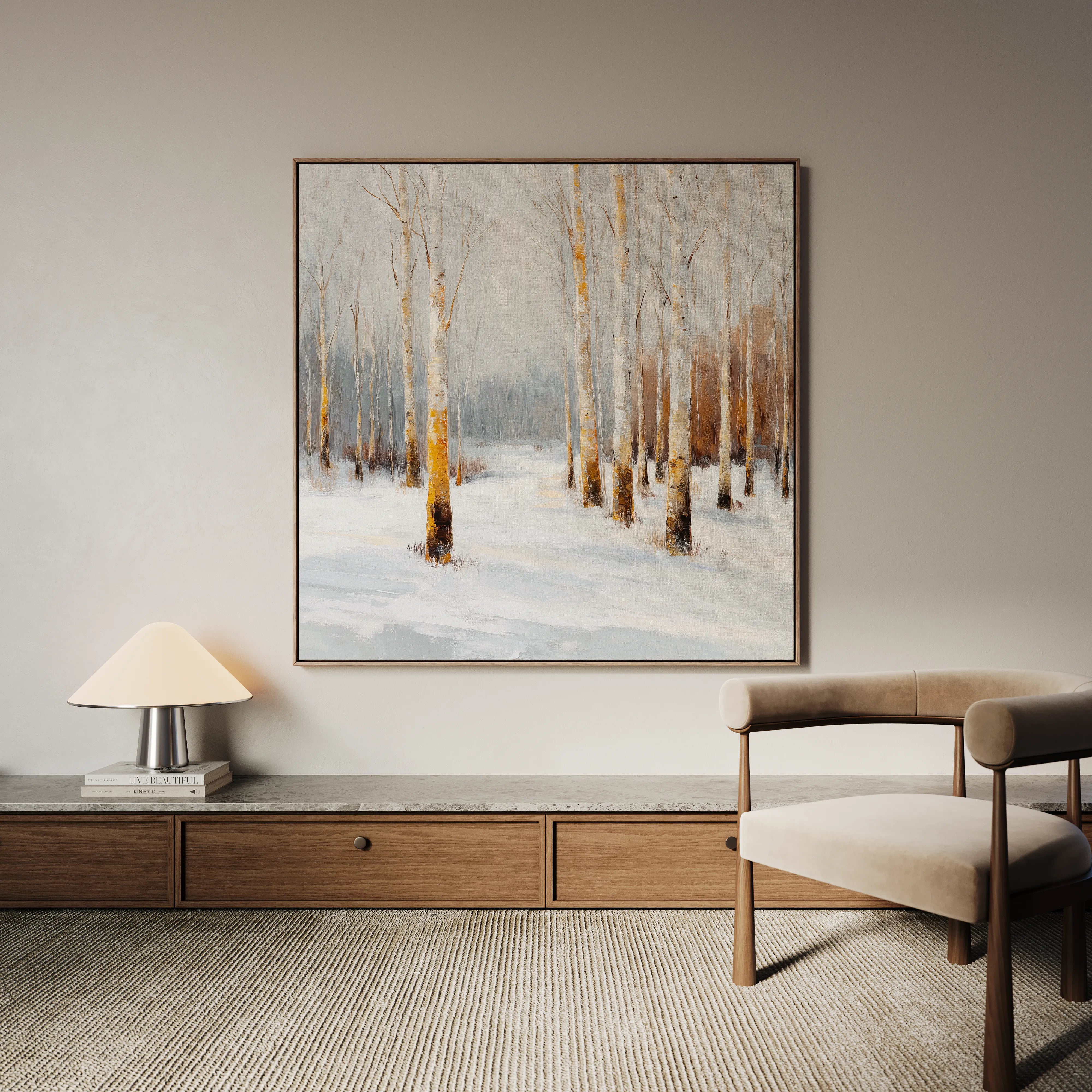 Abstract 933 Canvas Art 60 x 60 cm / Black