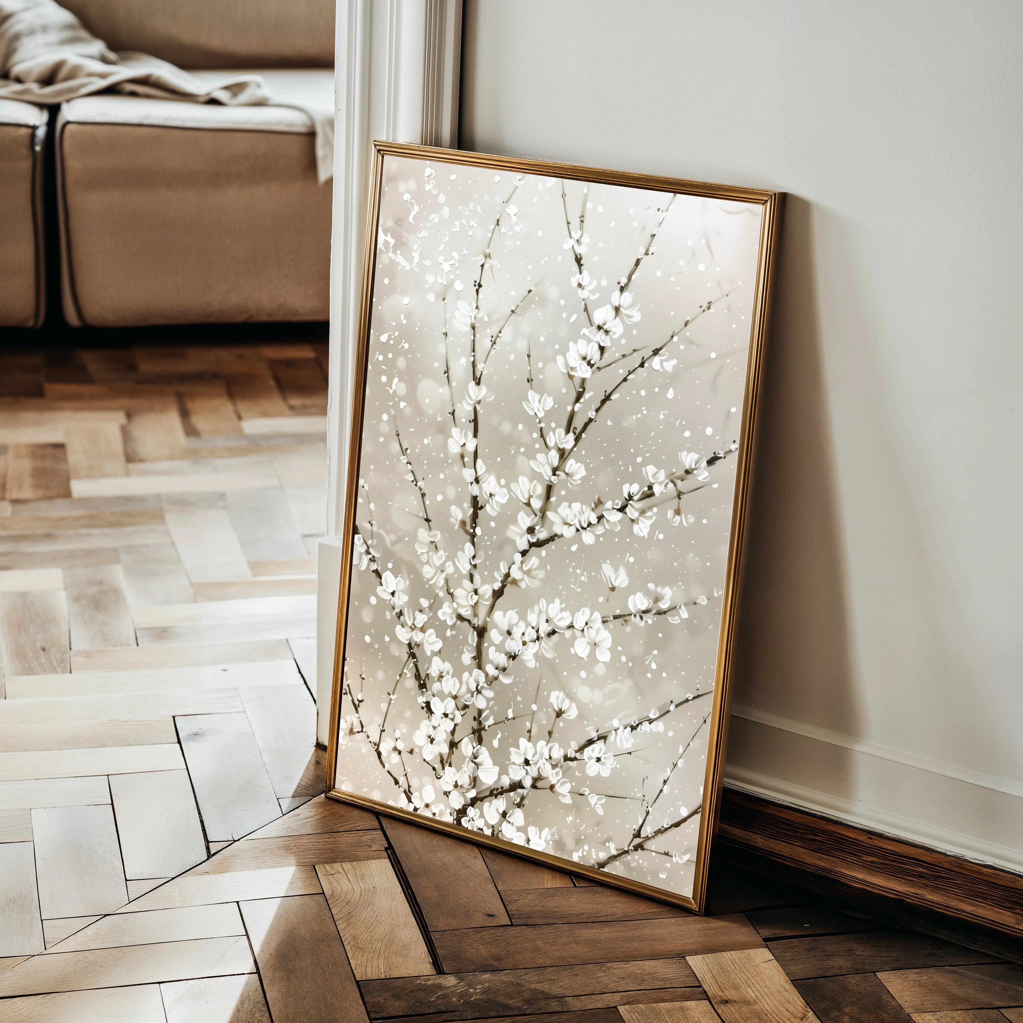 Floral 935 Canvas Art 60 x 40 cm / Black