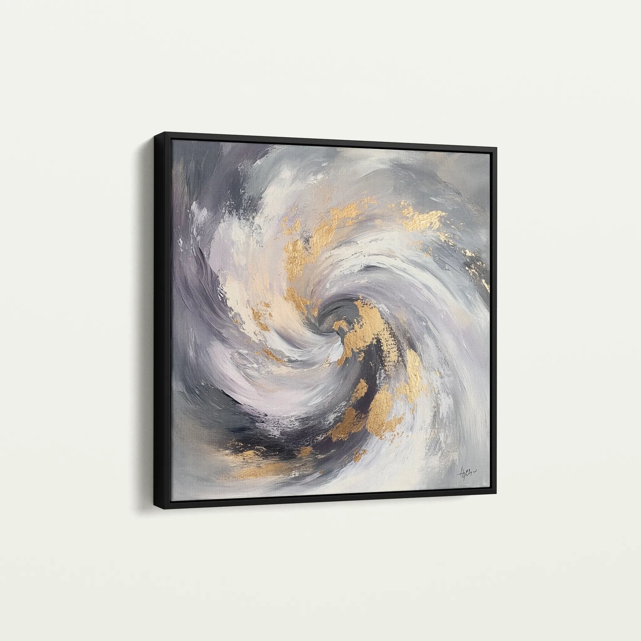 Abstract 938 Canvas Art 60 x 60 cm / Black