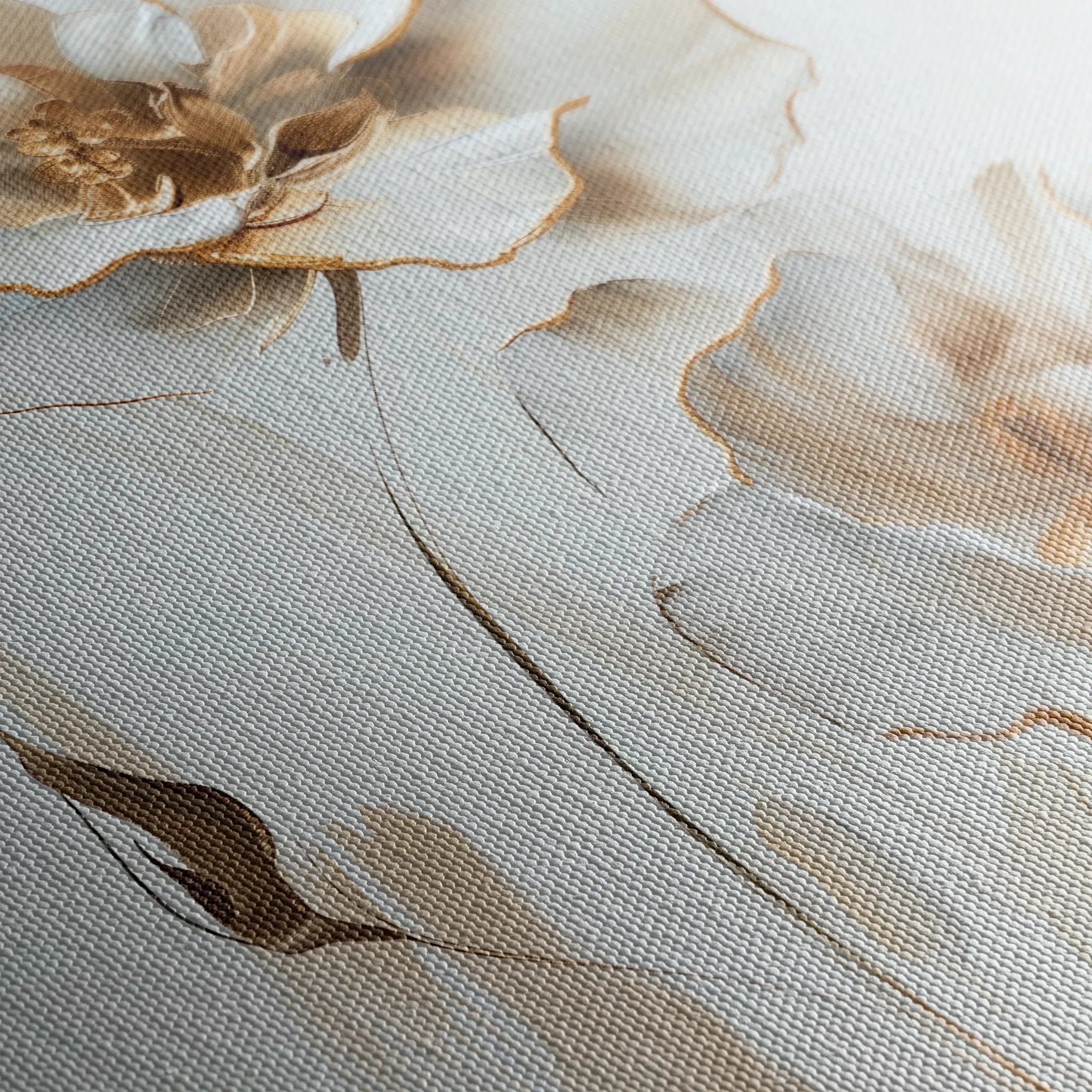 Floral 938 Canvas Art 60 x 40 cm / Black