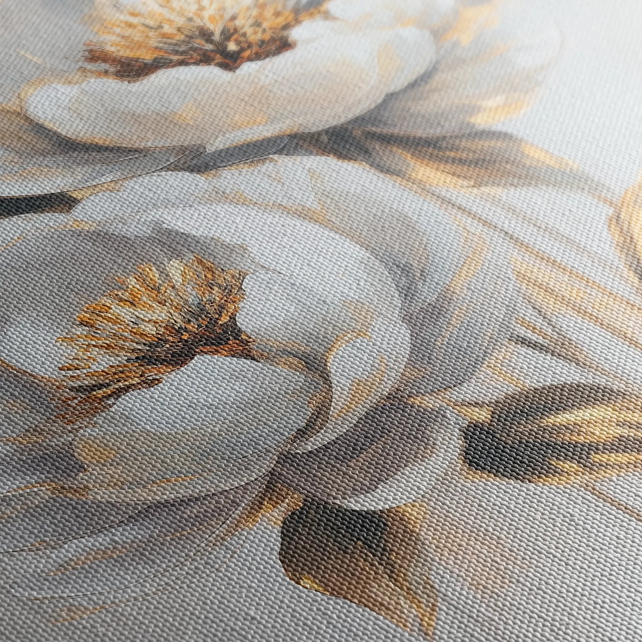 Floral 939 Canvas Art 60 x 40 cm / Black