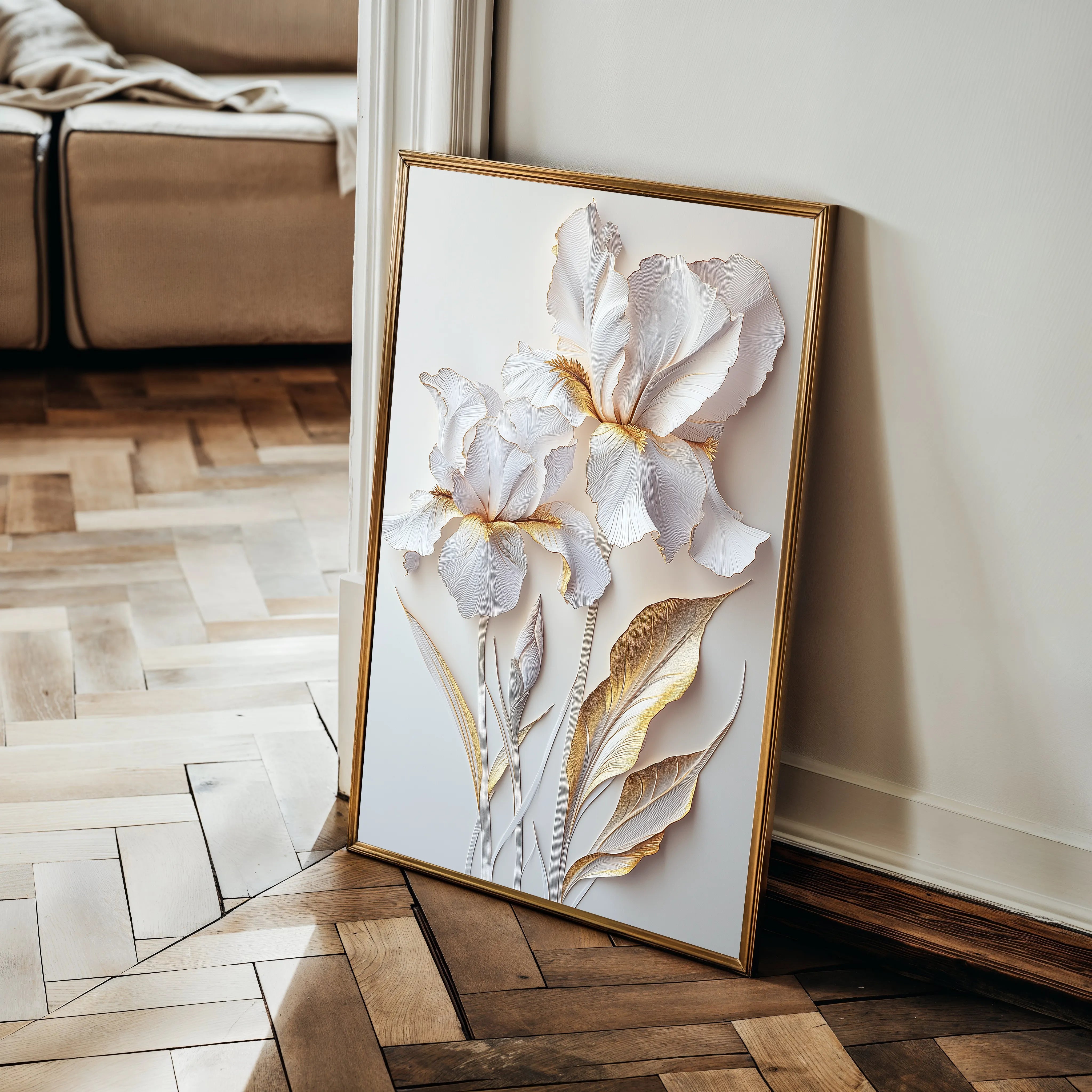 Floral 940 Canvas Art 60 x 40 cm / Black