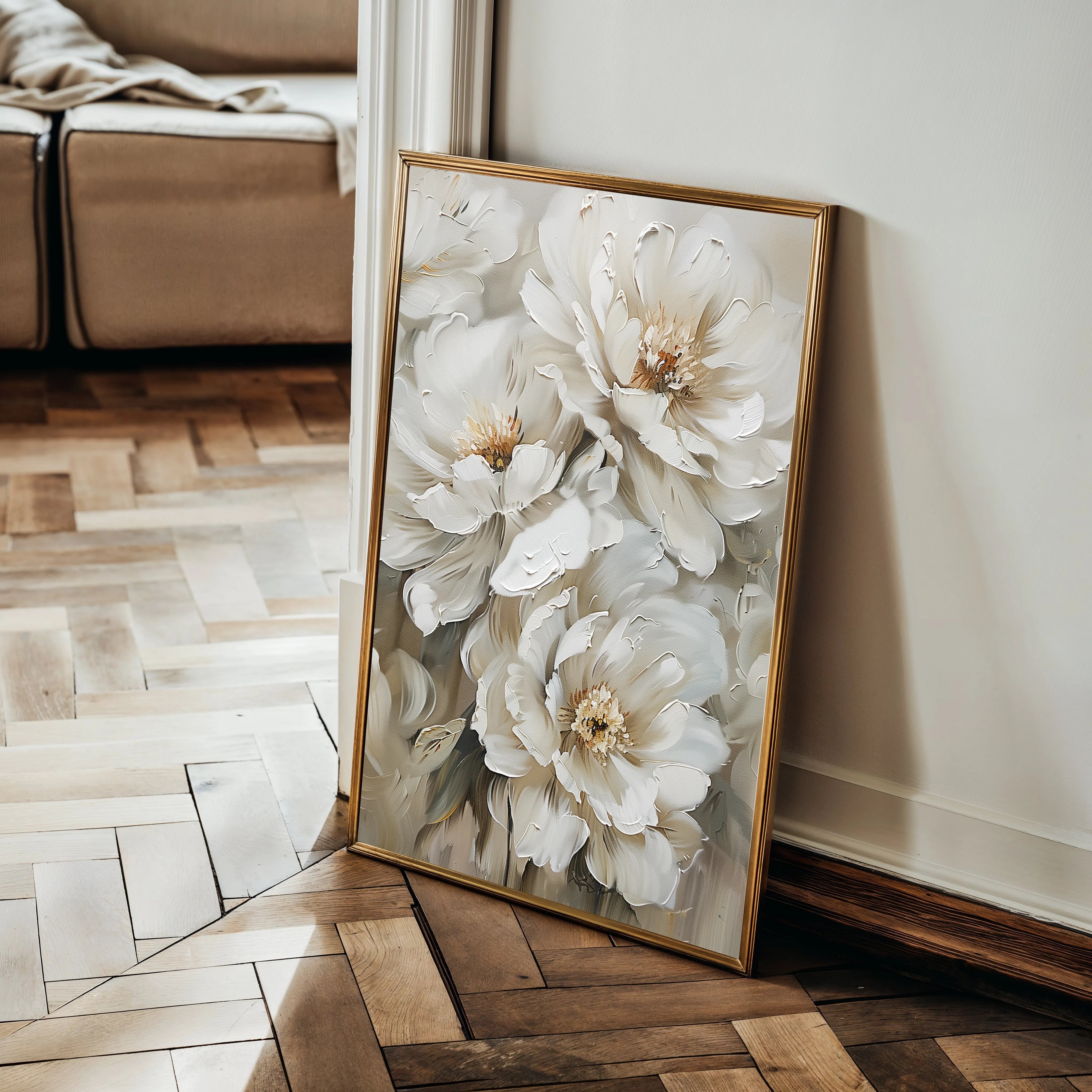 Floral 941 Canvas Art 60 x 40 cm / Black