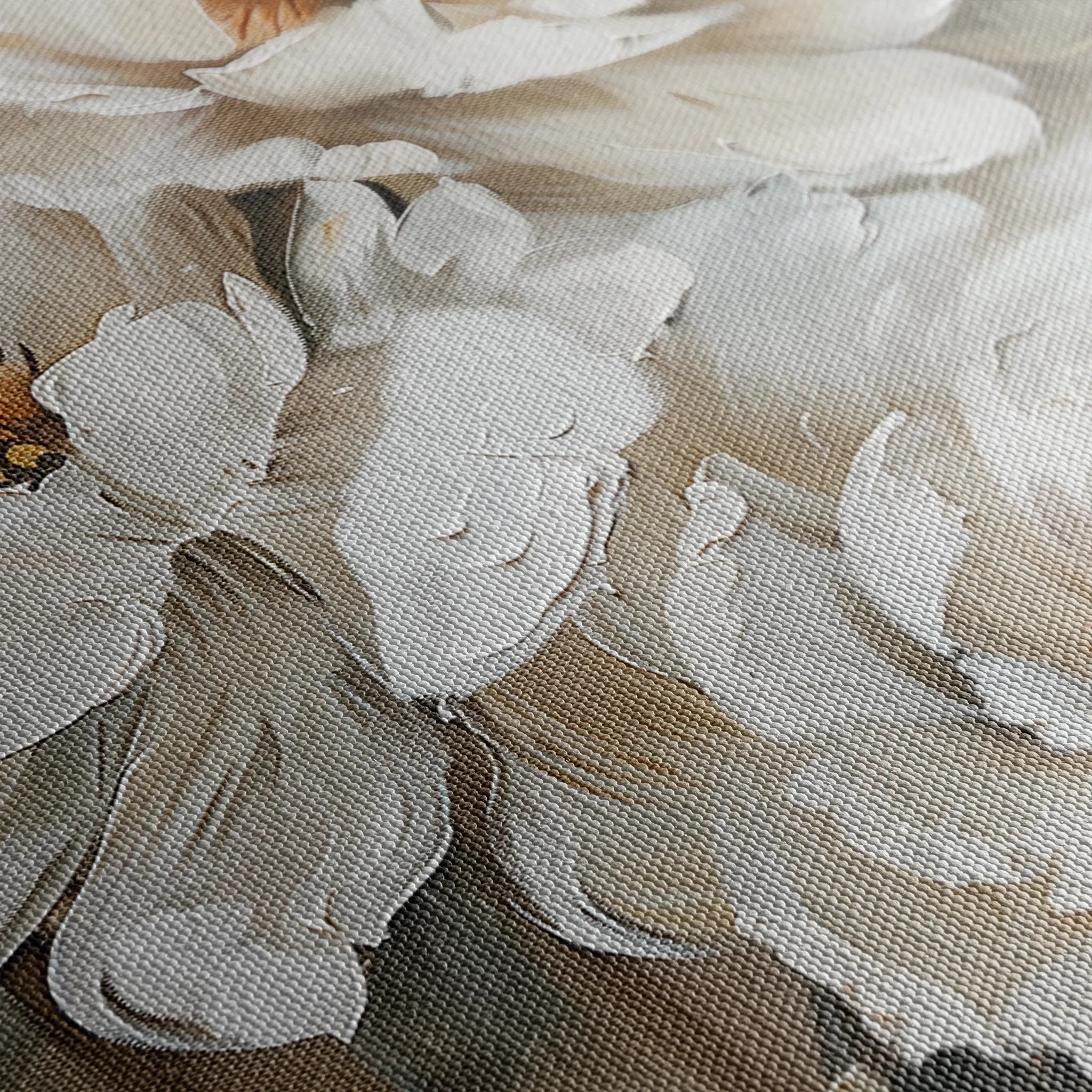 Floral 941 Canvas Art 60 x 40 cm / Black
